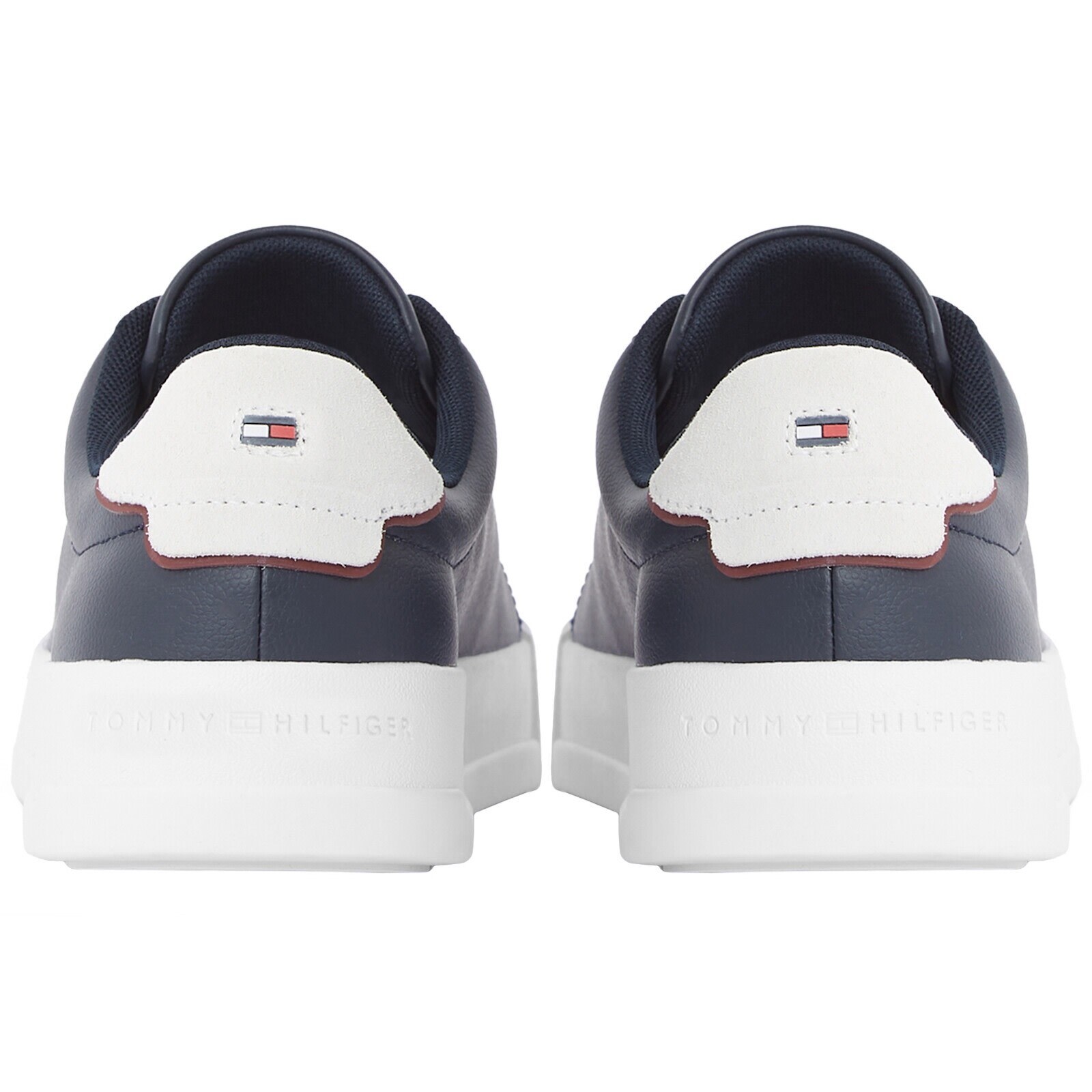 Tommy Hilfiger Leather Sneakers In Blue