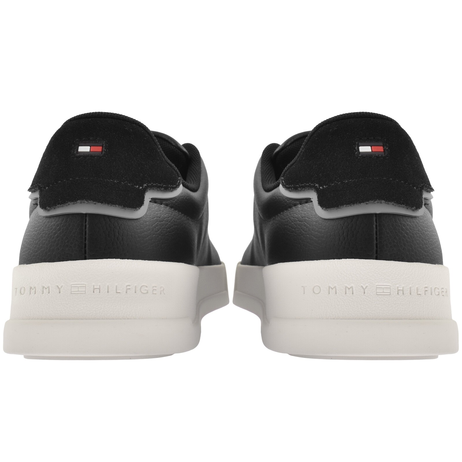 Tommy Hilfiger Court Leather Trainers Black In Black