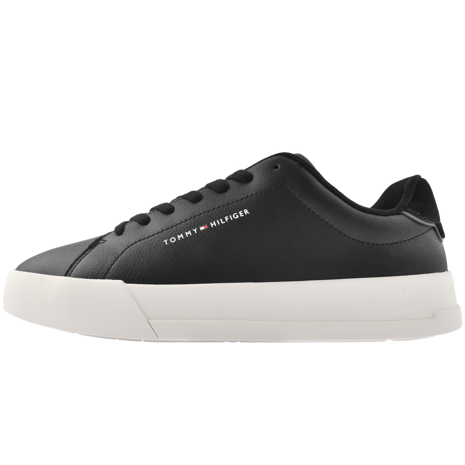 Tommy Hilfiger Court Leather Trainers Black In Black