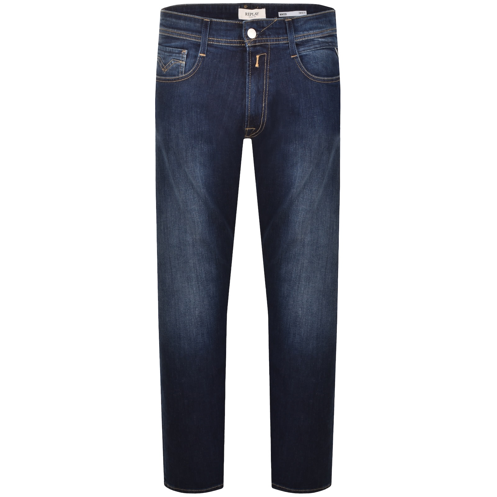 Replay Comfort Fit Rocco Jeans Mid Wash Blue In Blue
