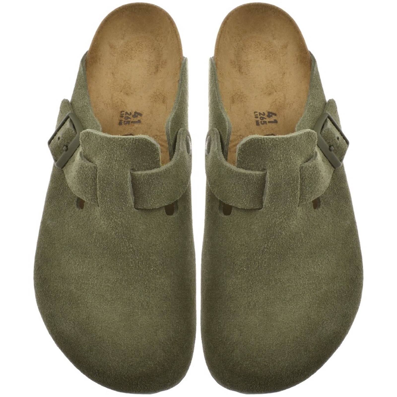 Birkenstock Boston Bs Mules Green In Green