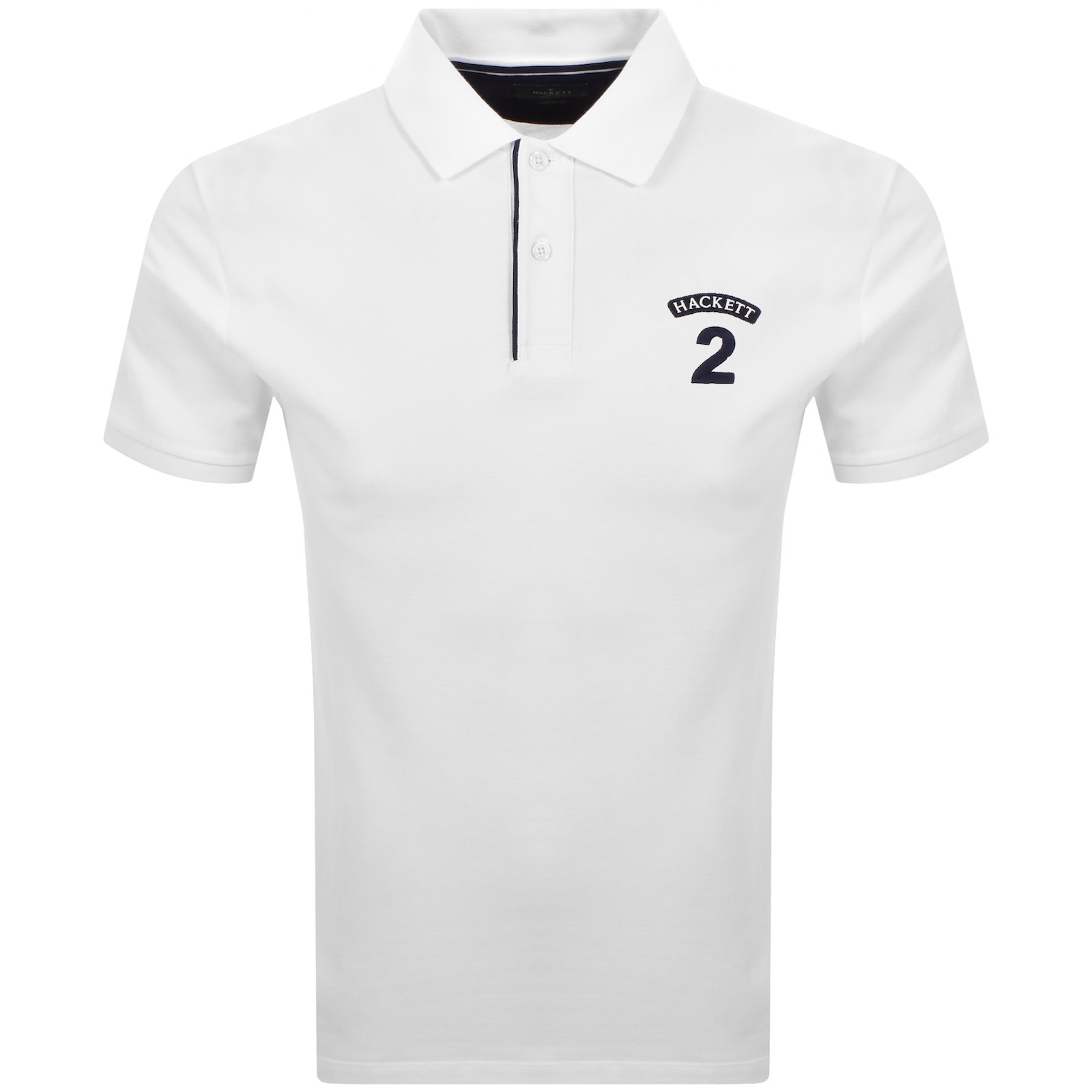 Hackett Number Polo T Shirt White In White