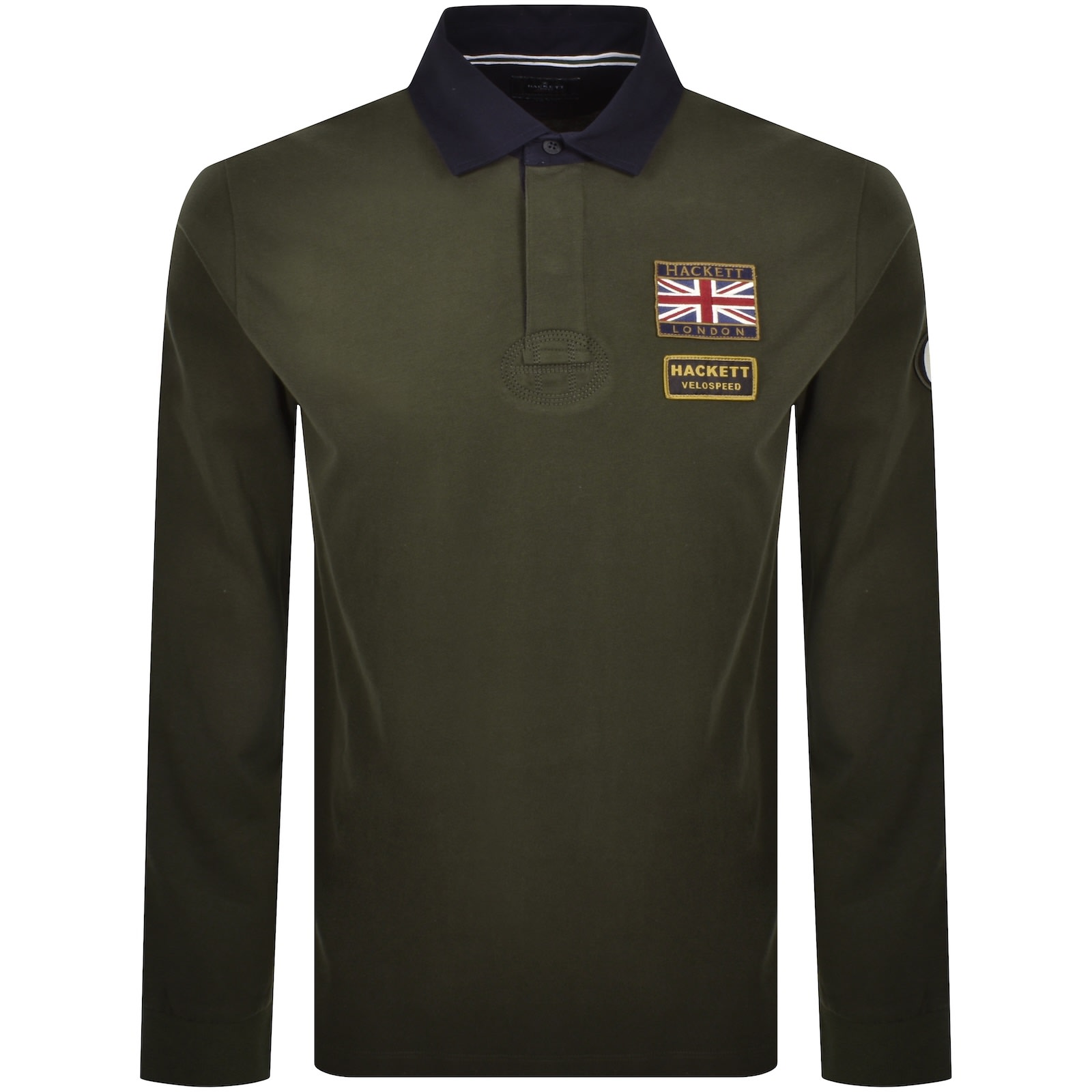 Hackett Heritage Rally Badges Polo Green In Green