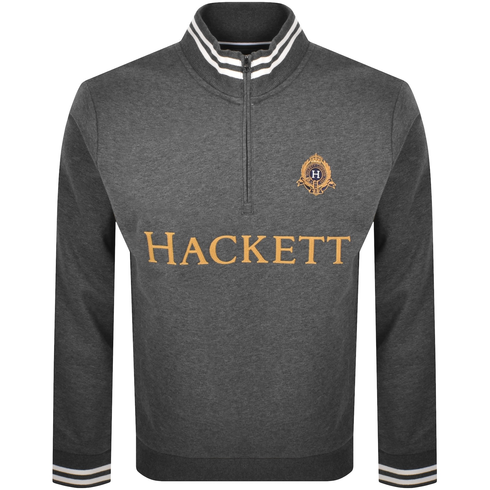 Hackett Half Zip Sweatshirt Grey In Gray