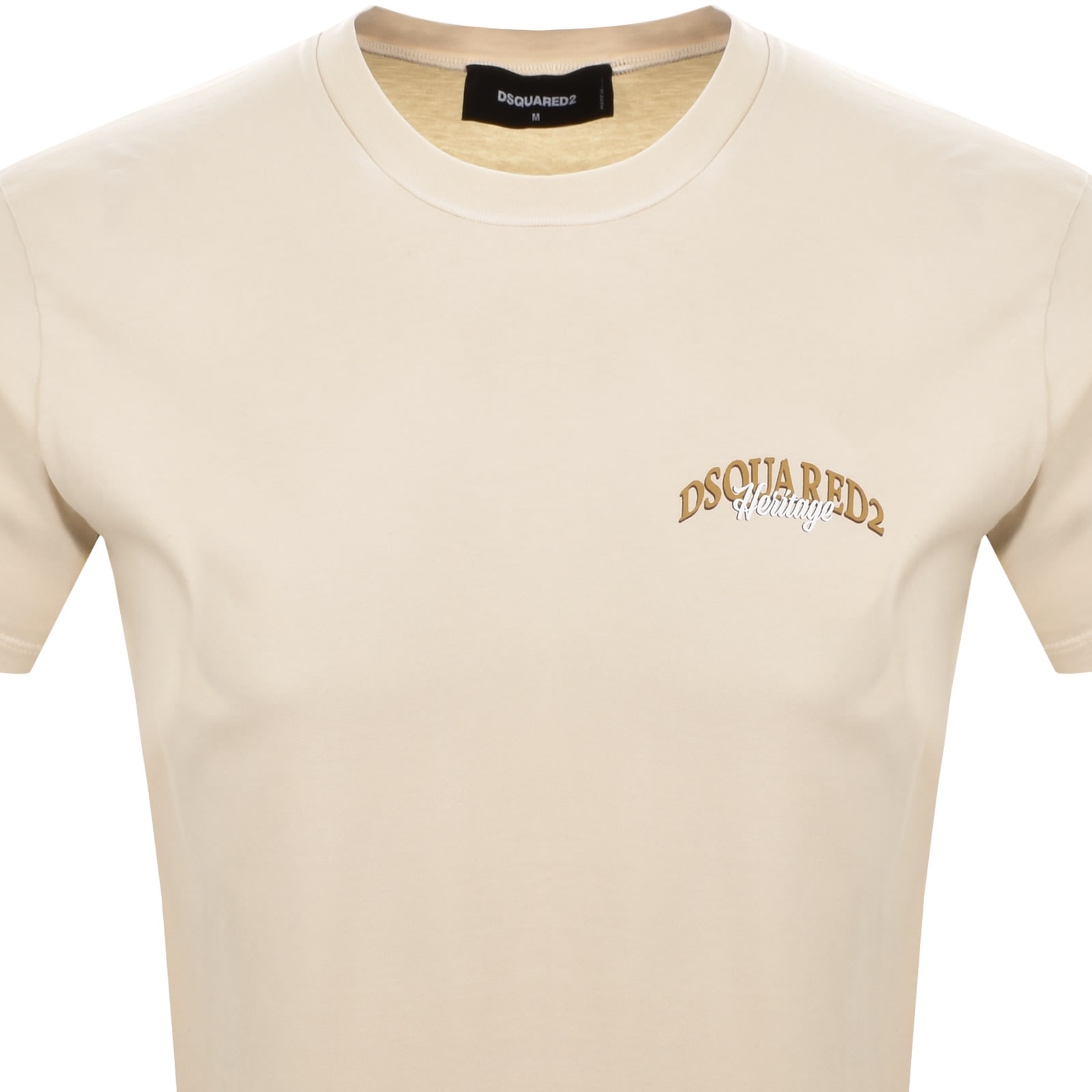 Dsquared2 Mens Light Beige Logo Graphic-print Cool-fit Cotton T-shirt In Neutral