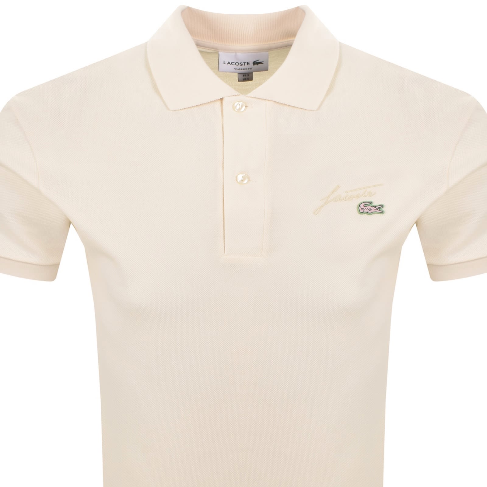 Lacoste Logo Polo Cream In Neutral