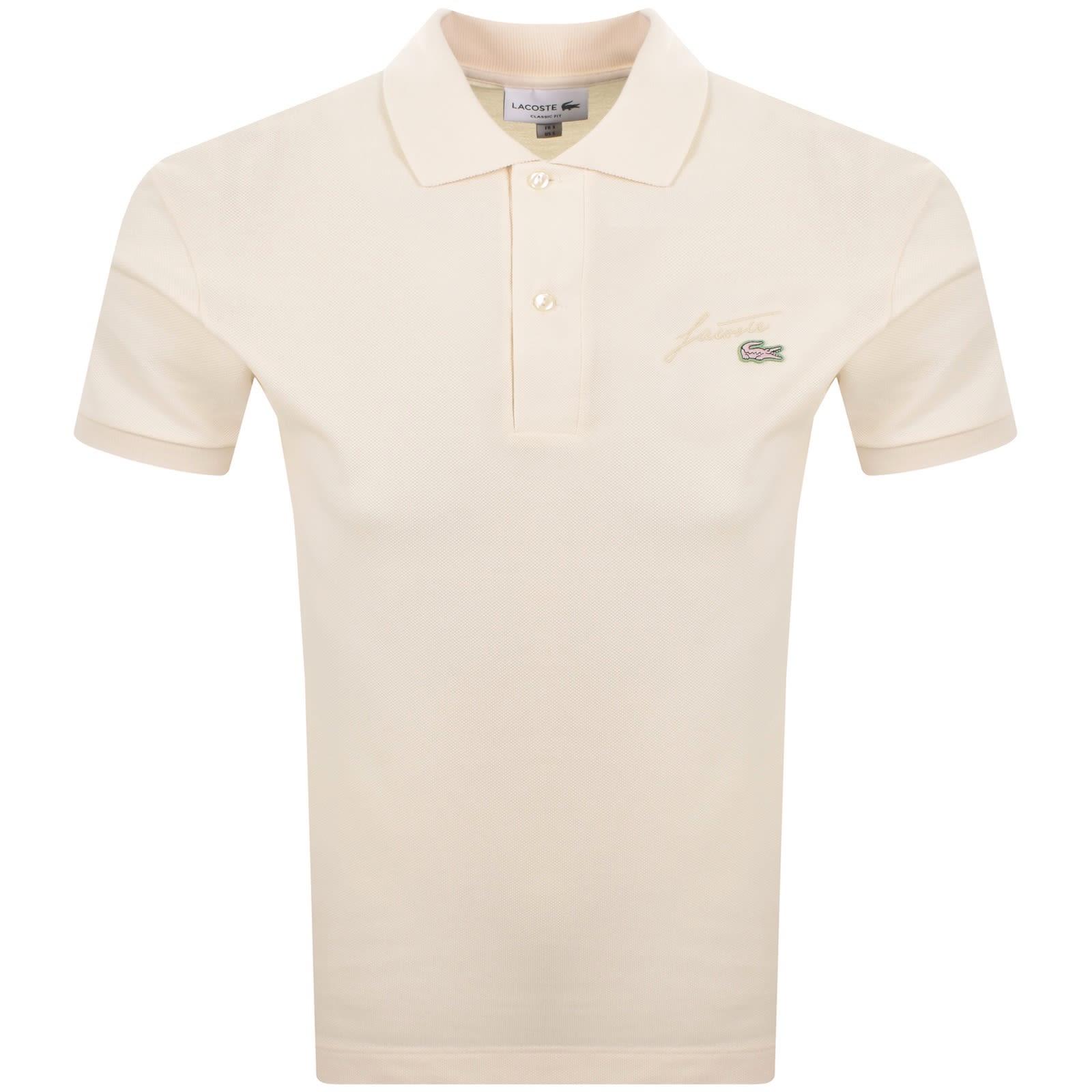 Lacoste Logo Polo Cream In Neutral