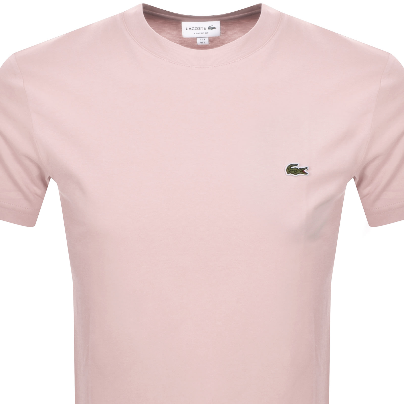 Lacoste Crew Neck T Shirt Pink In Pink