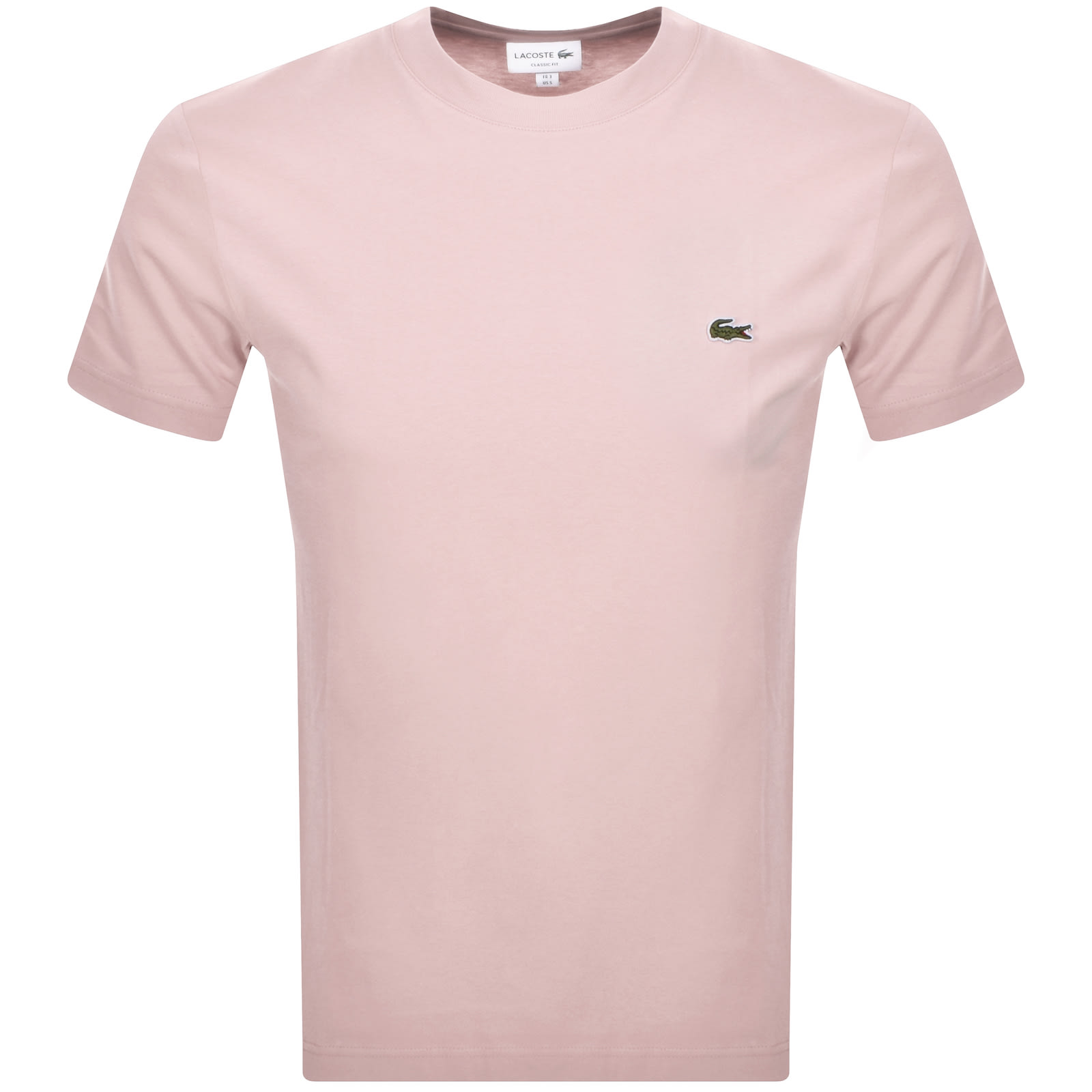 Lacoste Crew Neck T Shirt Pink In Pink