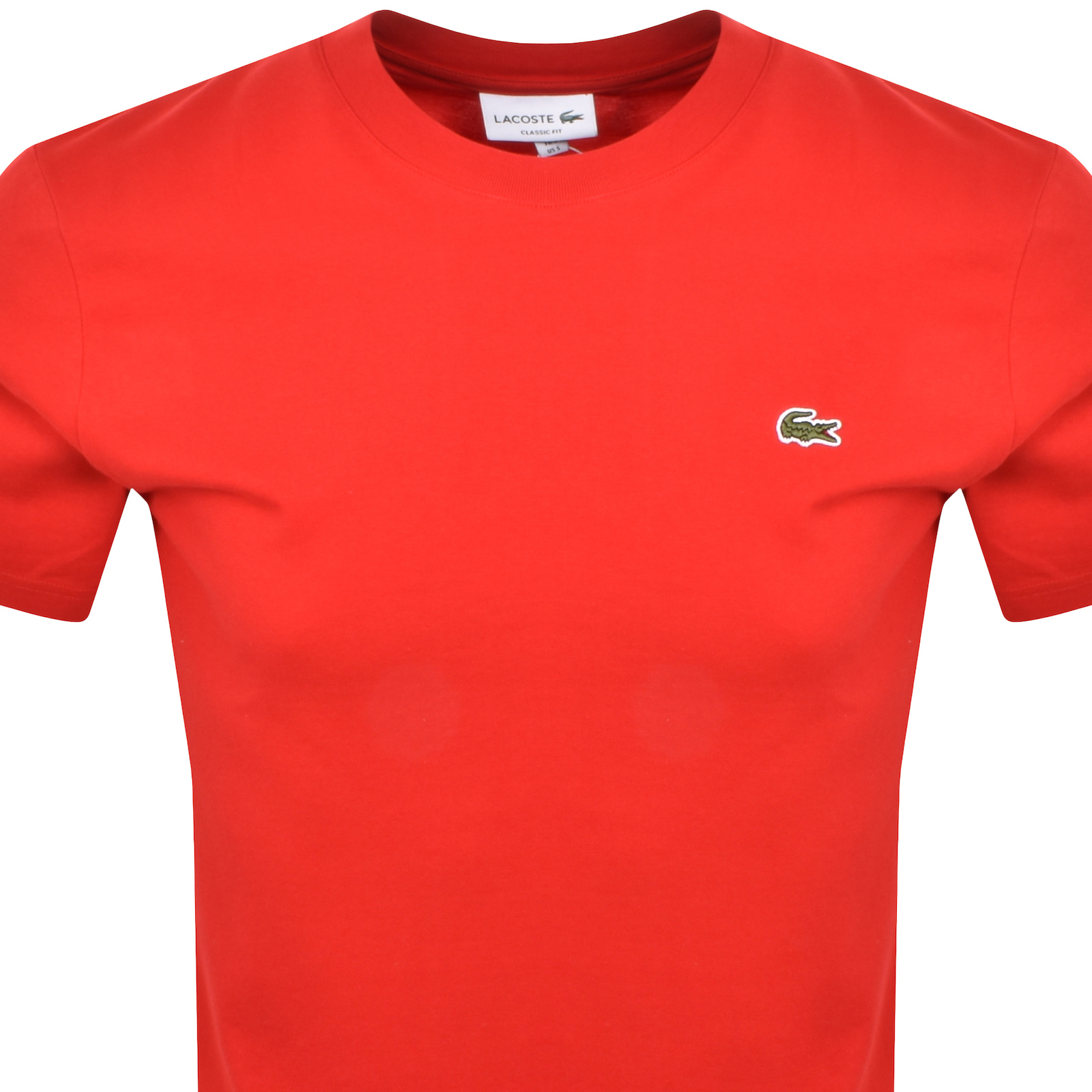Lacoste Crew Neck T Shirt Red In Red