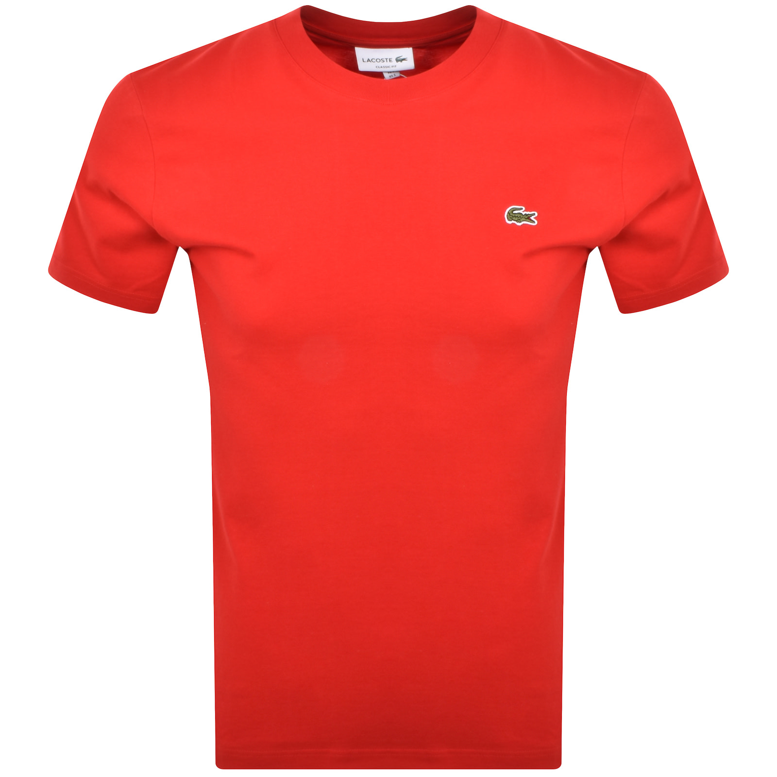 Lacoste Crew Neck T Shirt Red In Red