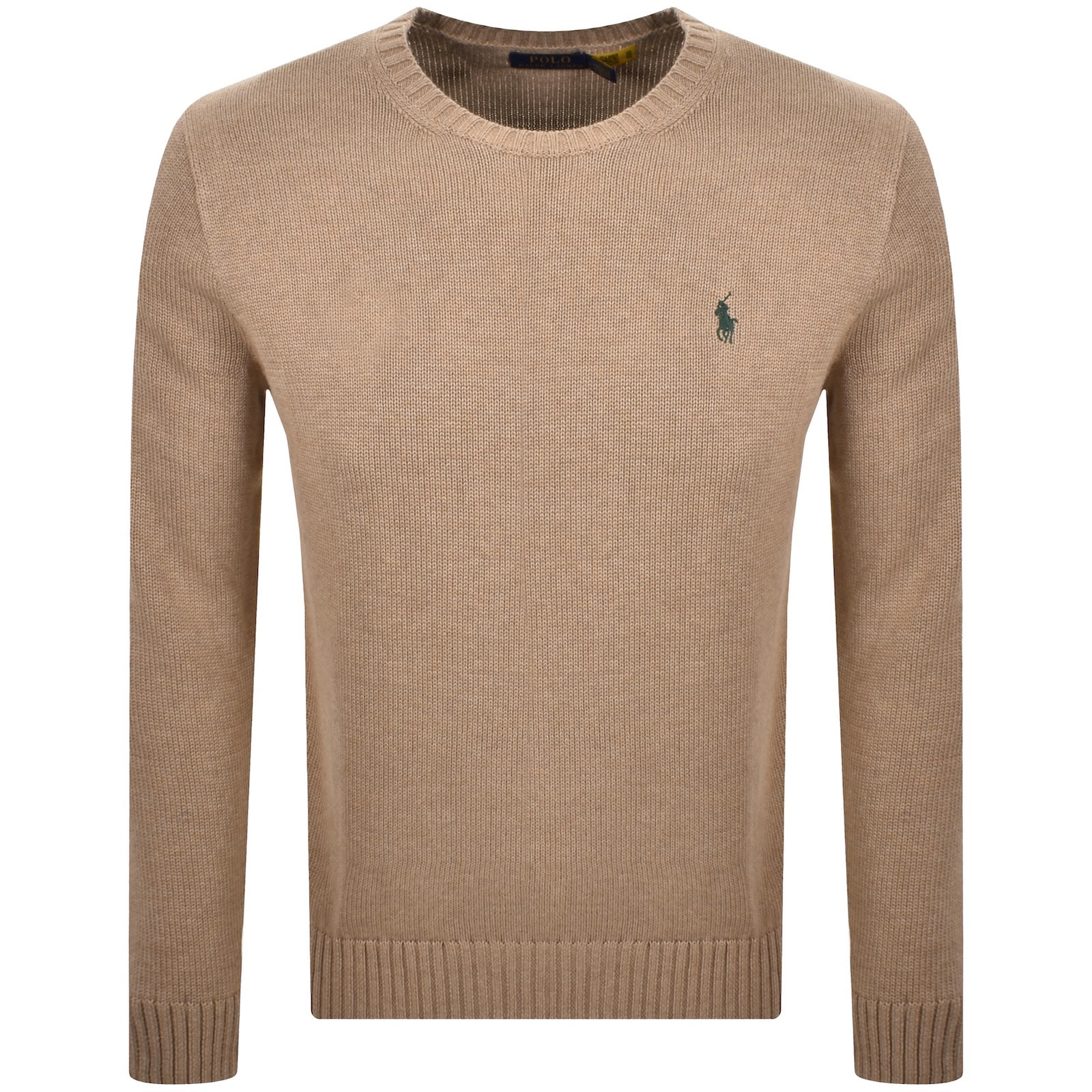 Ralph Lauren Crew Neck Knit Jumper Bronze In Neutral
