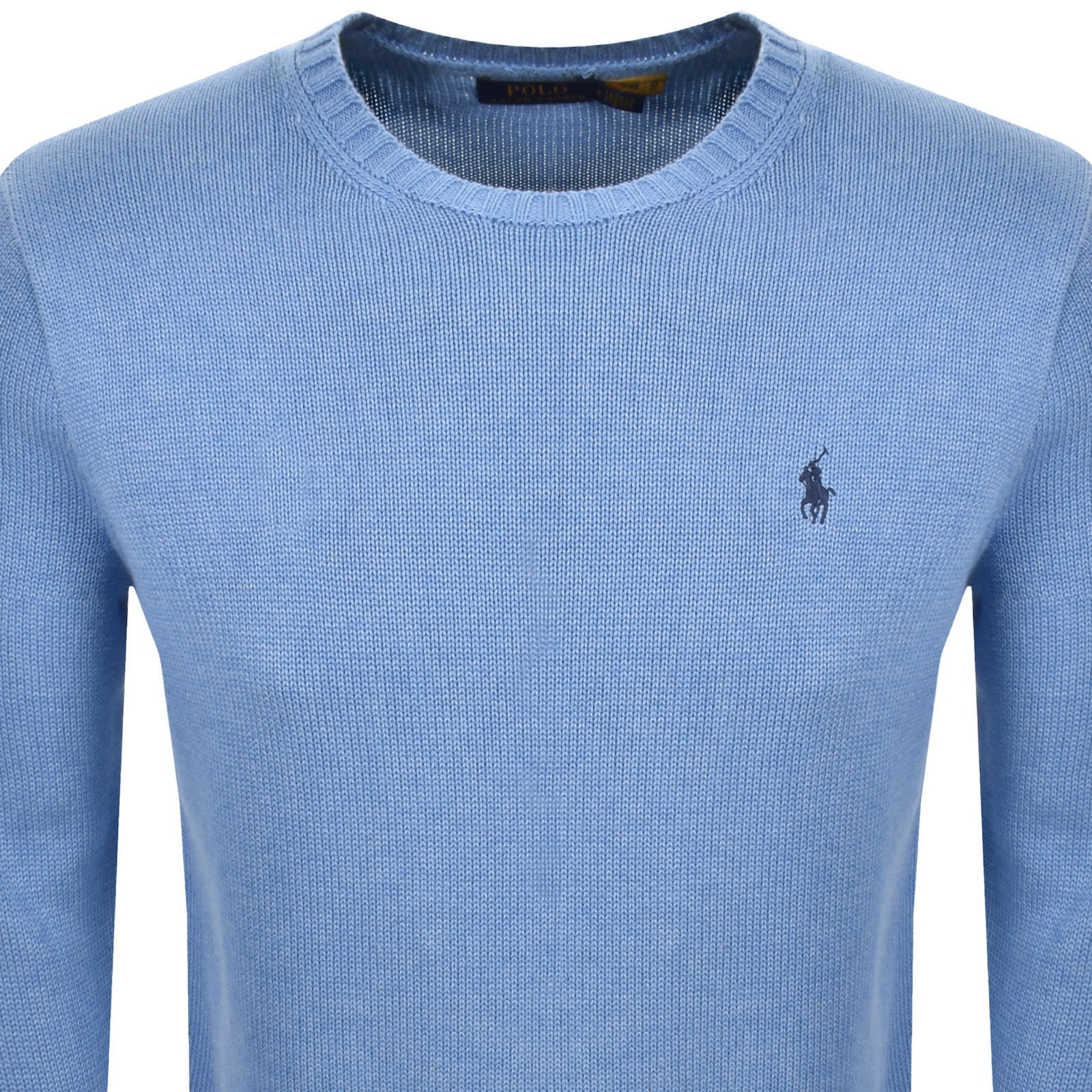 Ralph Lauren Crew Neck Knit Jumper Blue In Blue