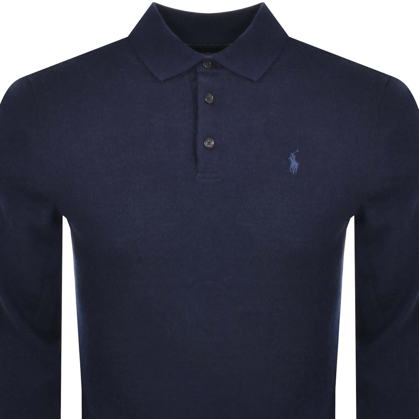 Ralph Lauren Polo Knitted Wool Jumper Navy In Blue