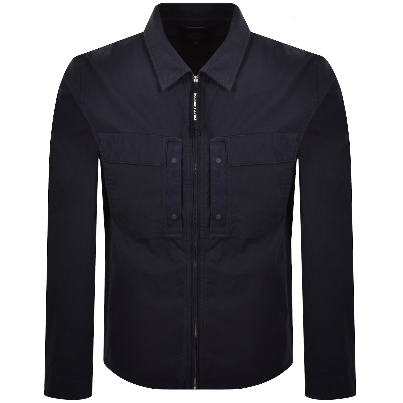 Marshall Artist Stratton Overshirt Navy In Black
