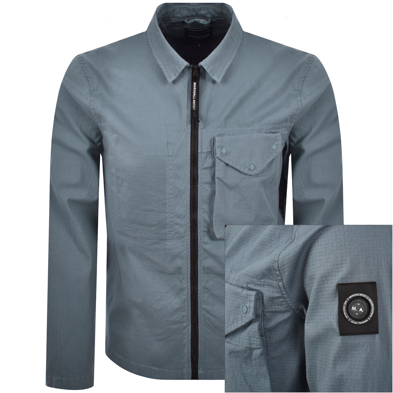 Marshall Artist Vena Overshirt Blue In Blue