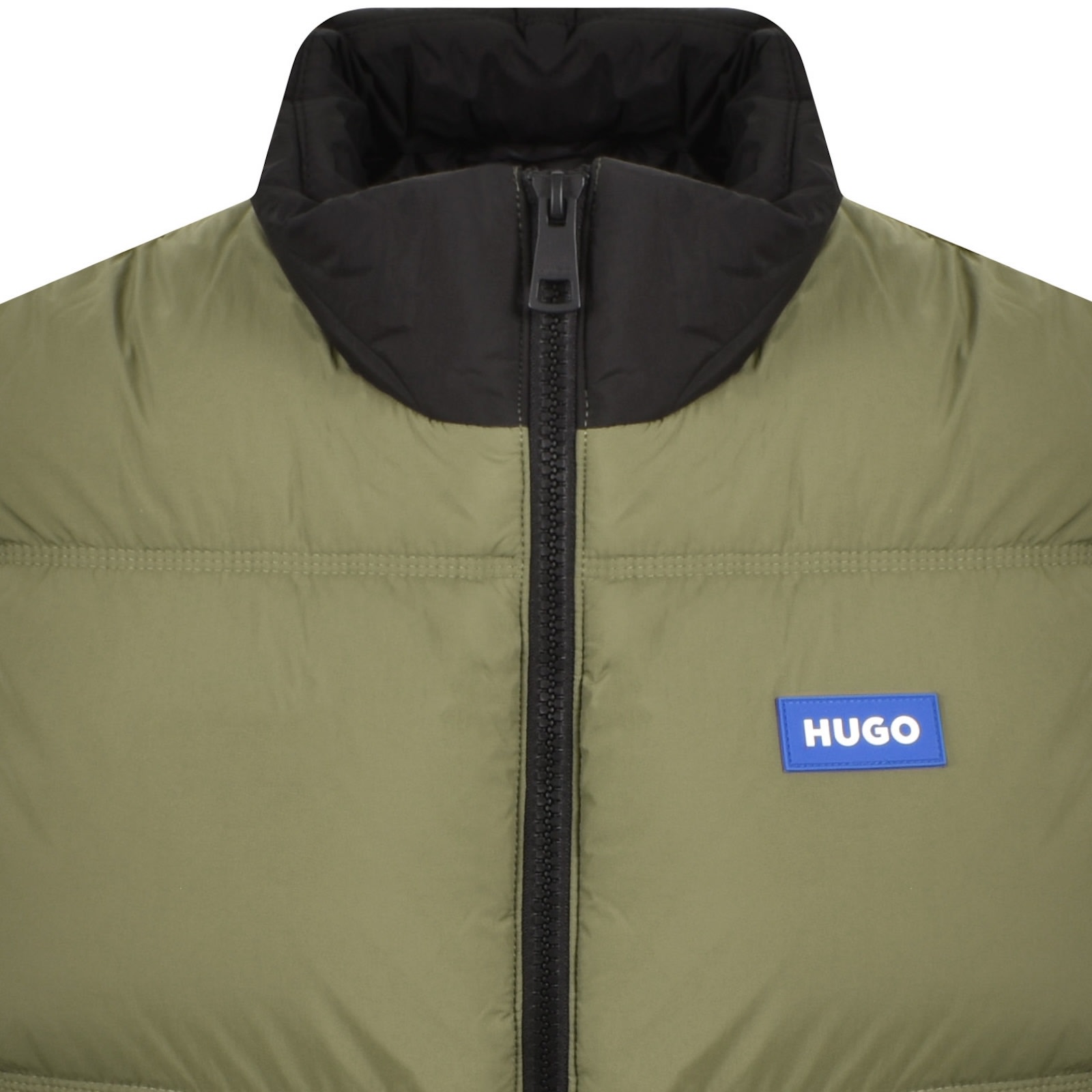 Hugo Blue Bodolino Gilet Open Green In Green