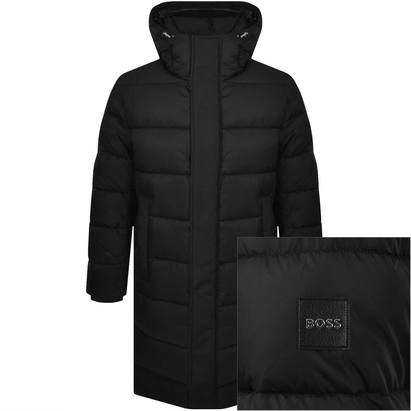 Hugo Boss Boss Cenuto Longline Jacket Black In Black