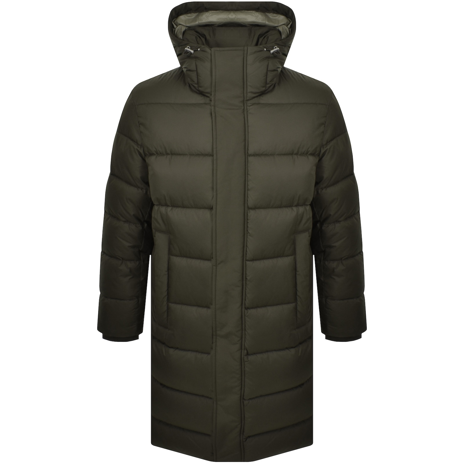 Hugo Boss Boss Cenuto Longline Jacket Open Green In Green