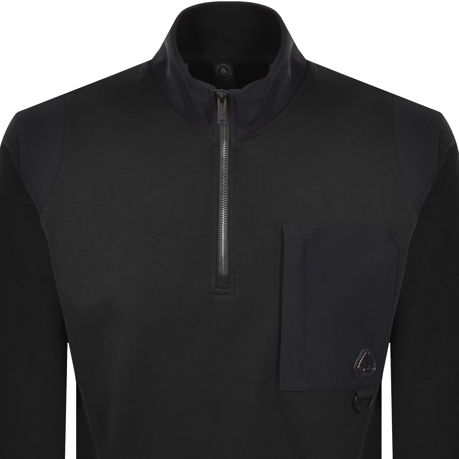 Moose Knuckles Dalon Zip Sweatshirt Black In Black