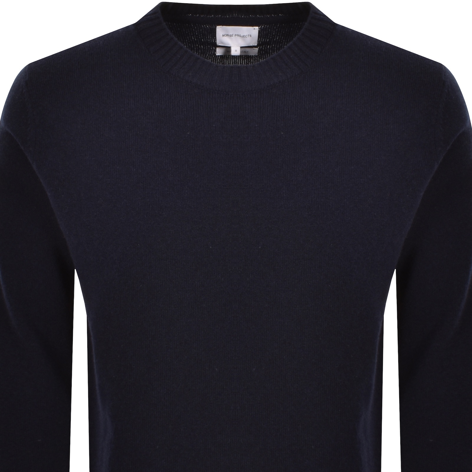 Norse Projects Marino Lambswool Jumper Navy In Blue