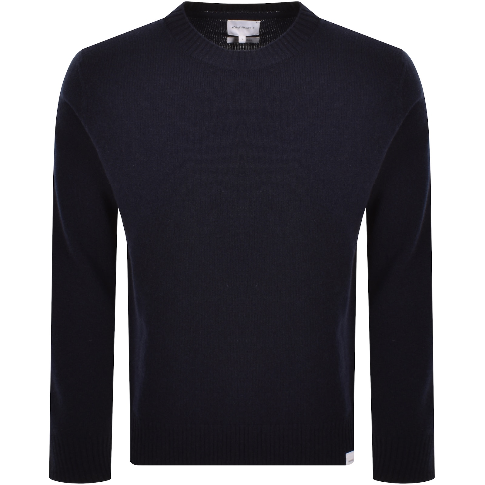 Norse Projects Marino Lambswool Jumper Navy In Blue