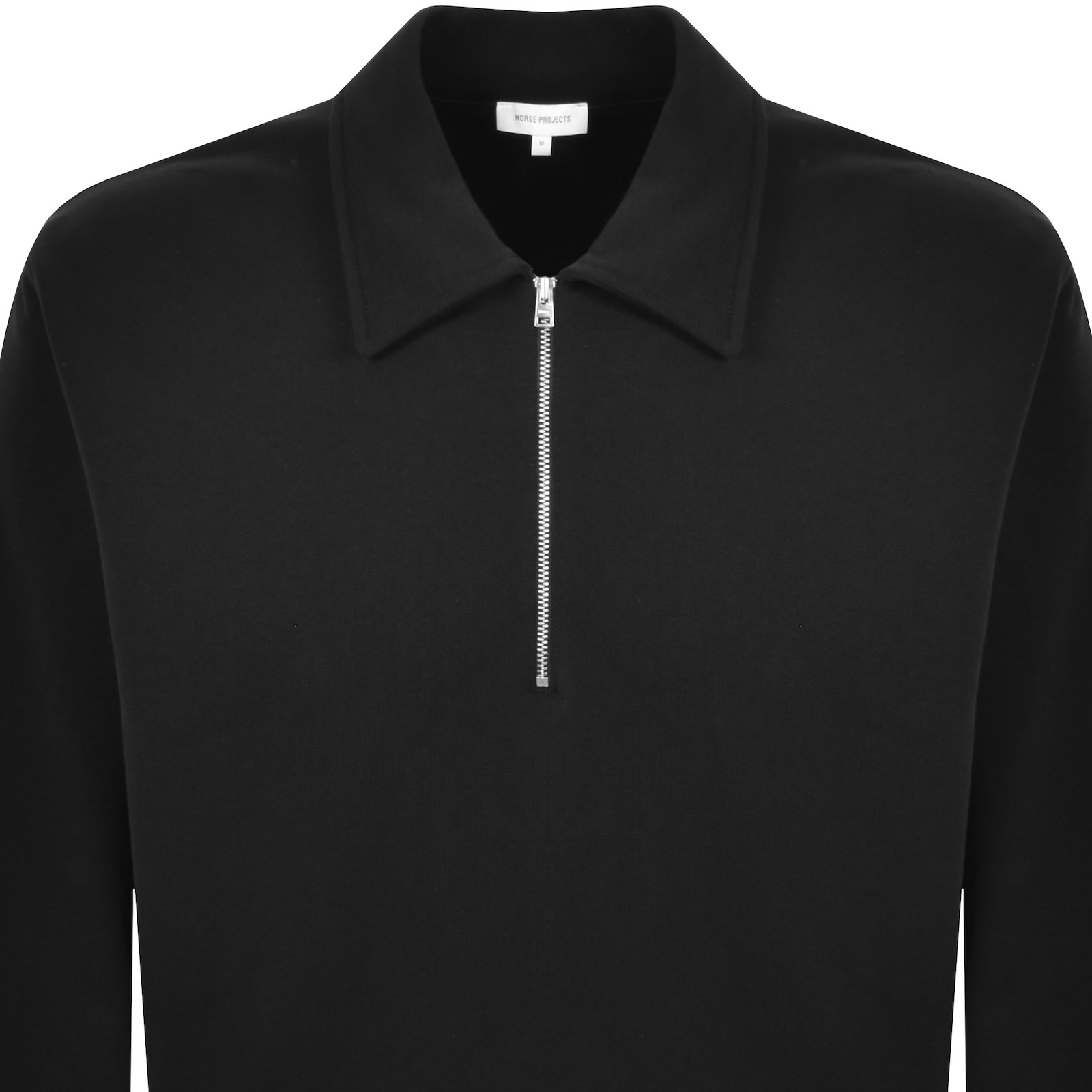 Norse Projects Half Zip Sweatshirt Black In Black