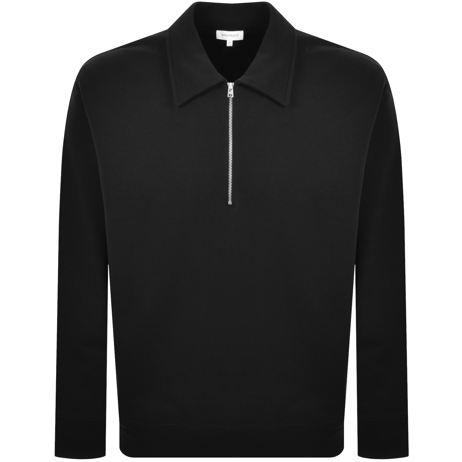 Norse Projects Half Zip Sweatshirt Black In Black