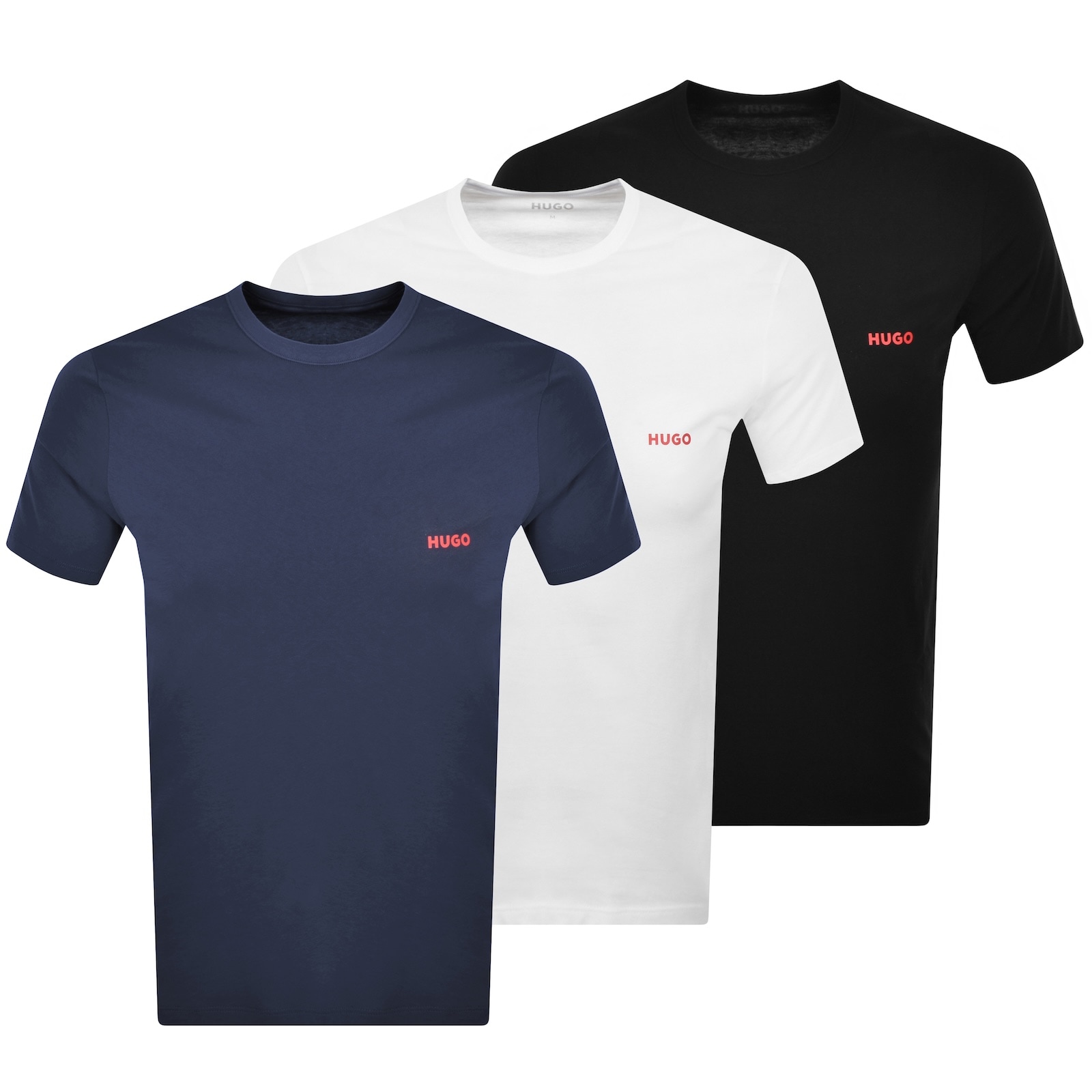 Hugo Boss Hugo 3 Pack Crew Neck T Shirts In Multi