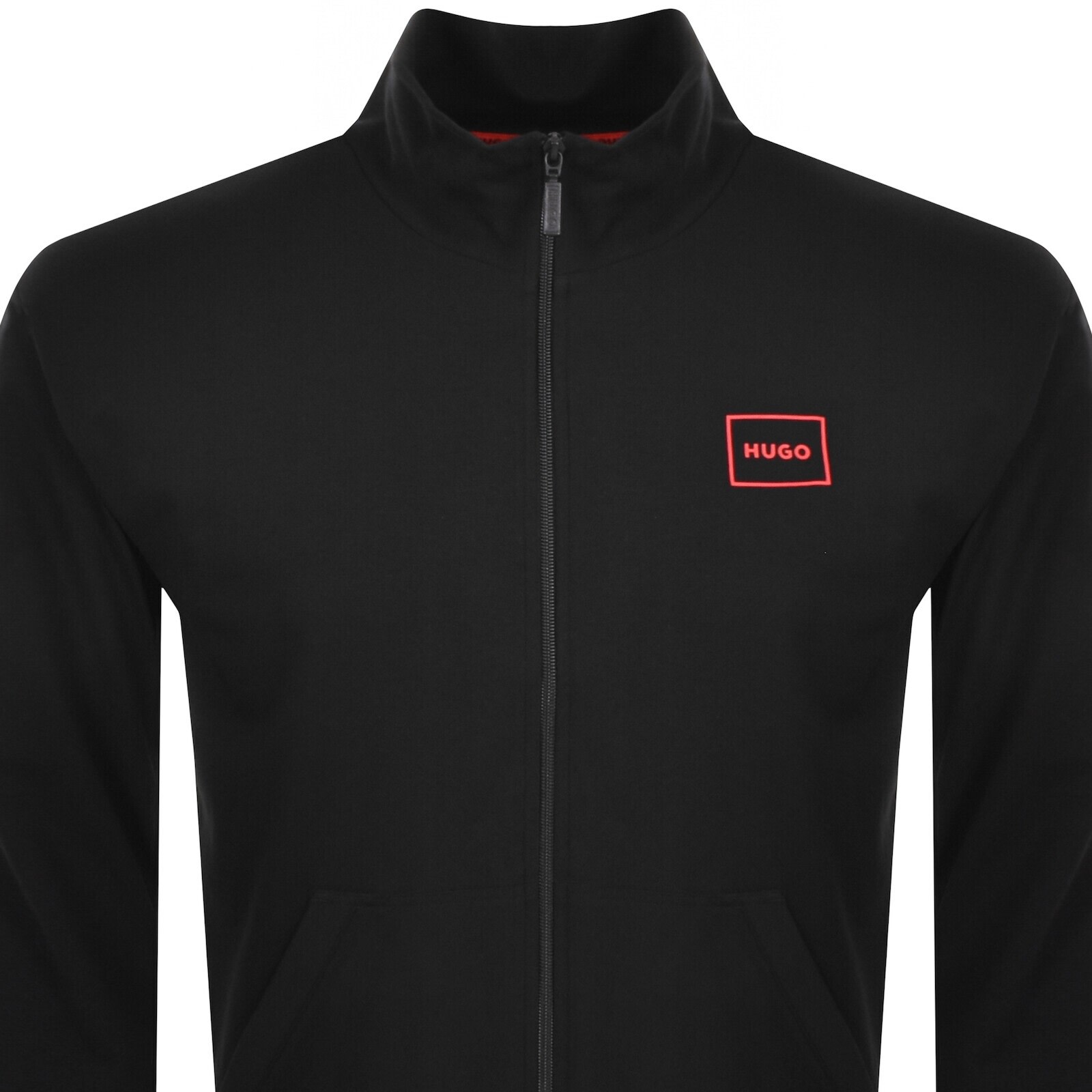 Hugo Boss Hugo Full Zip Laze Sweatshirt Black In Black