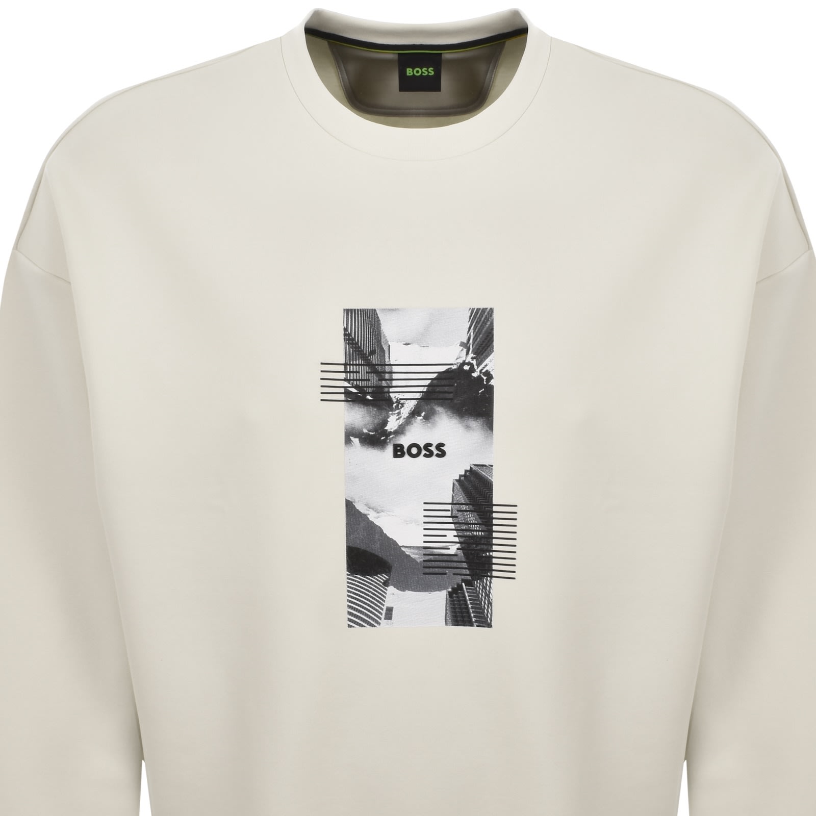 Boss Athleisure Boss Stenson Zone Sweatshirt Cream In Multi