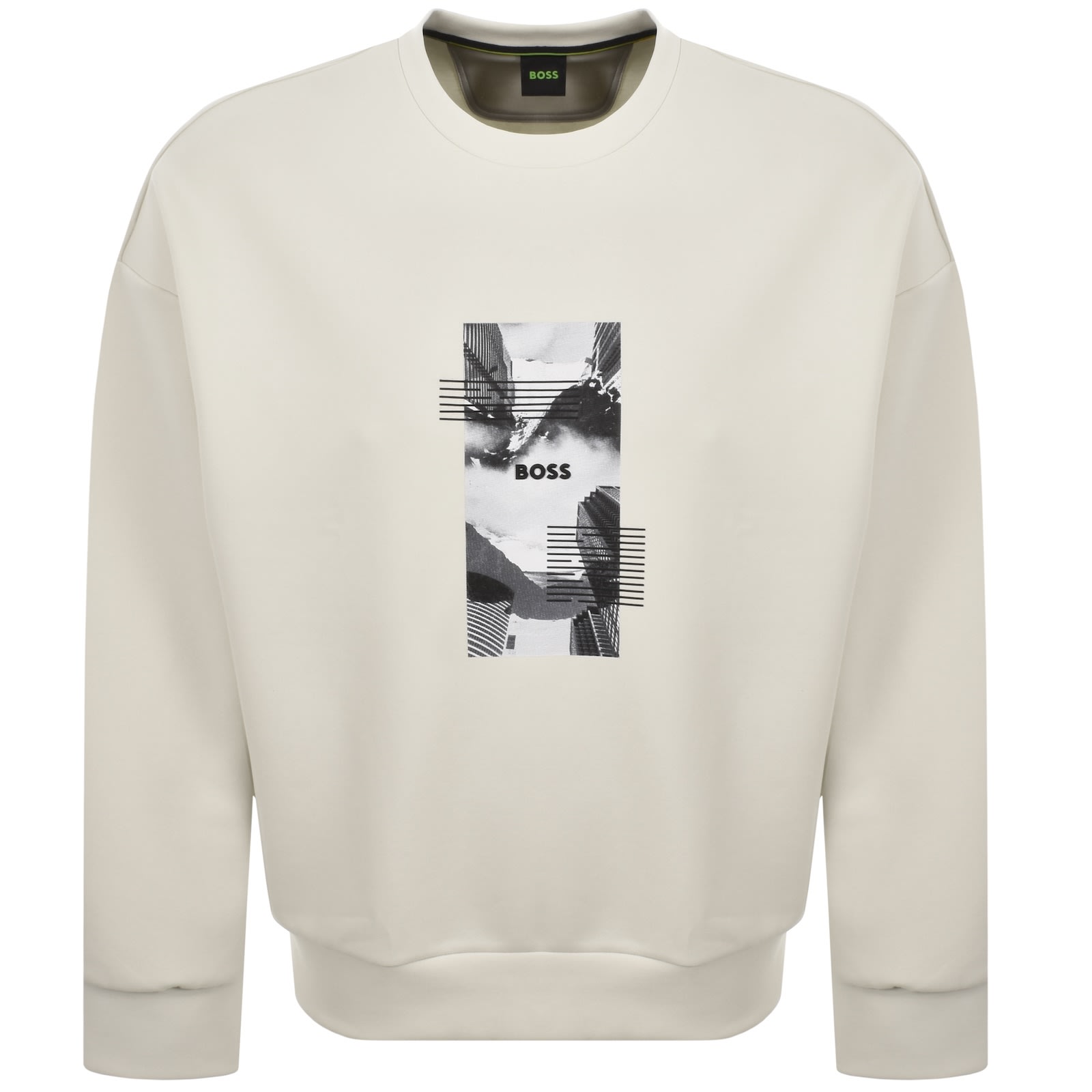 Boss Athleisure Boss Stenson Zone Sweatshirt Cream In Multi