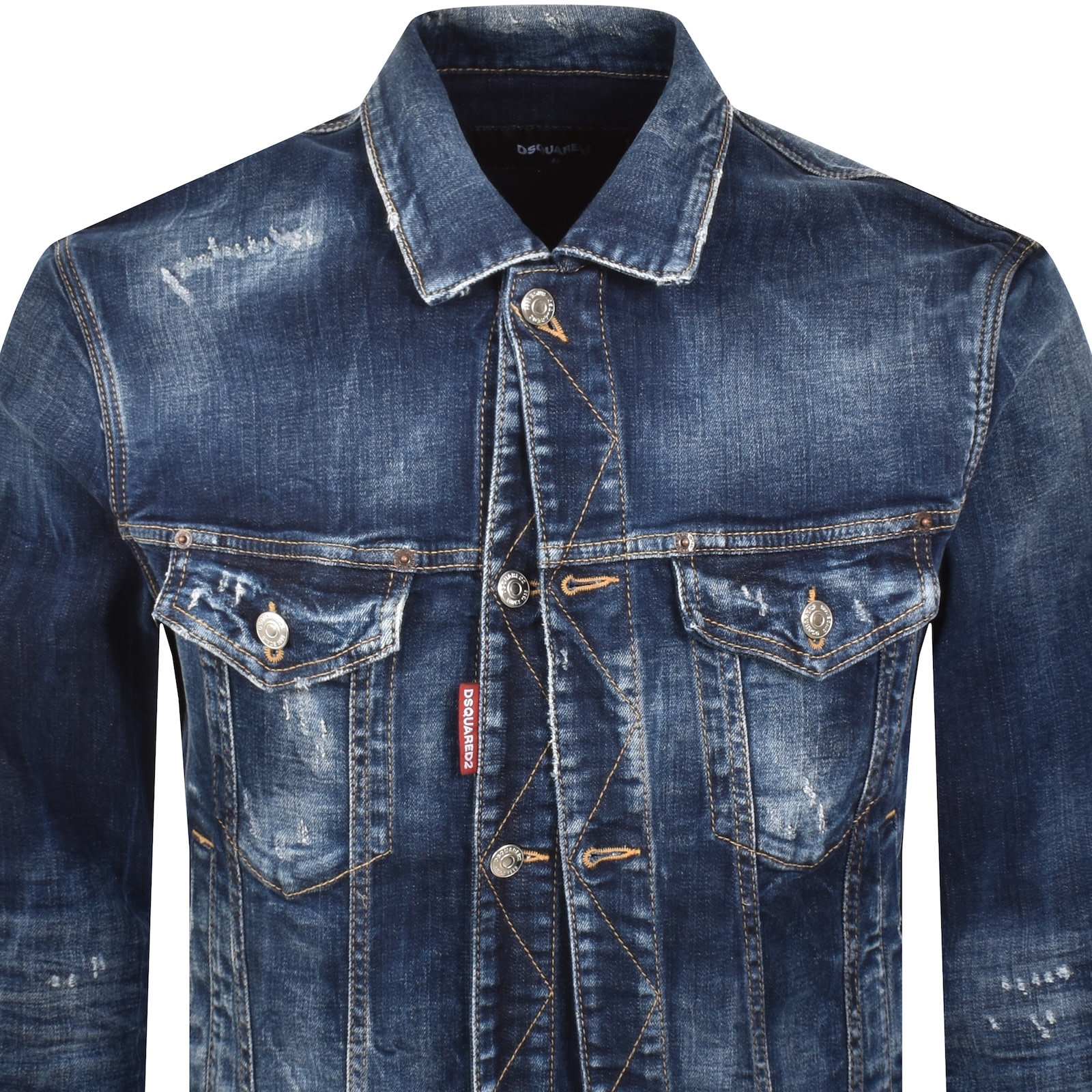Dsquared2 Double Front Denim Jacket Blue In Blue