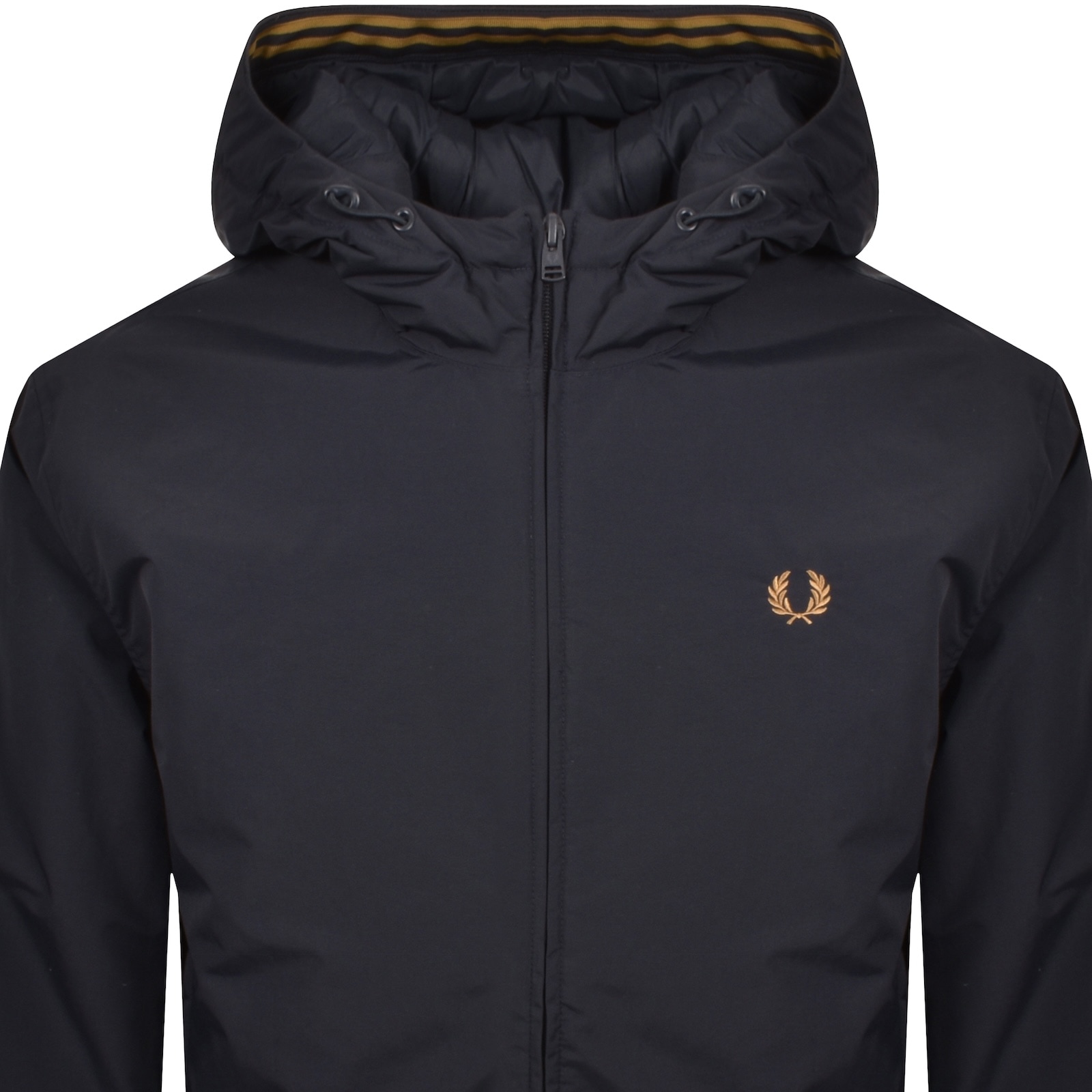 Fred Perry Brentham Hooded Jacket Navy In Blue