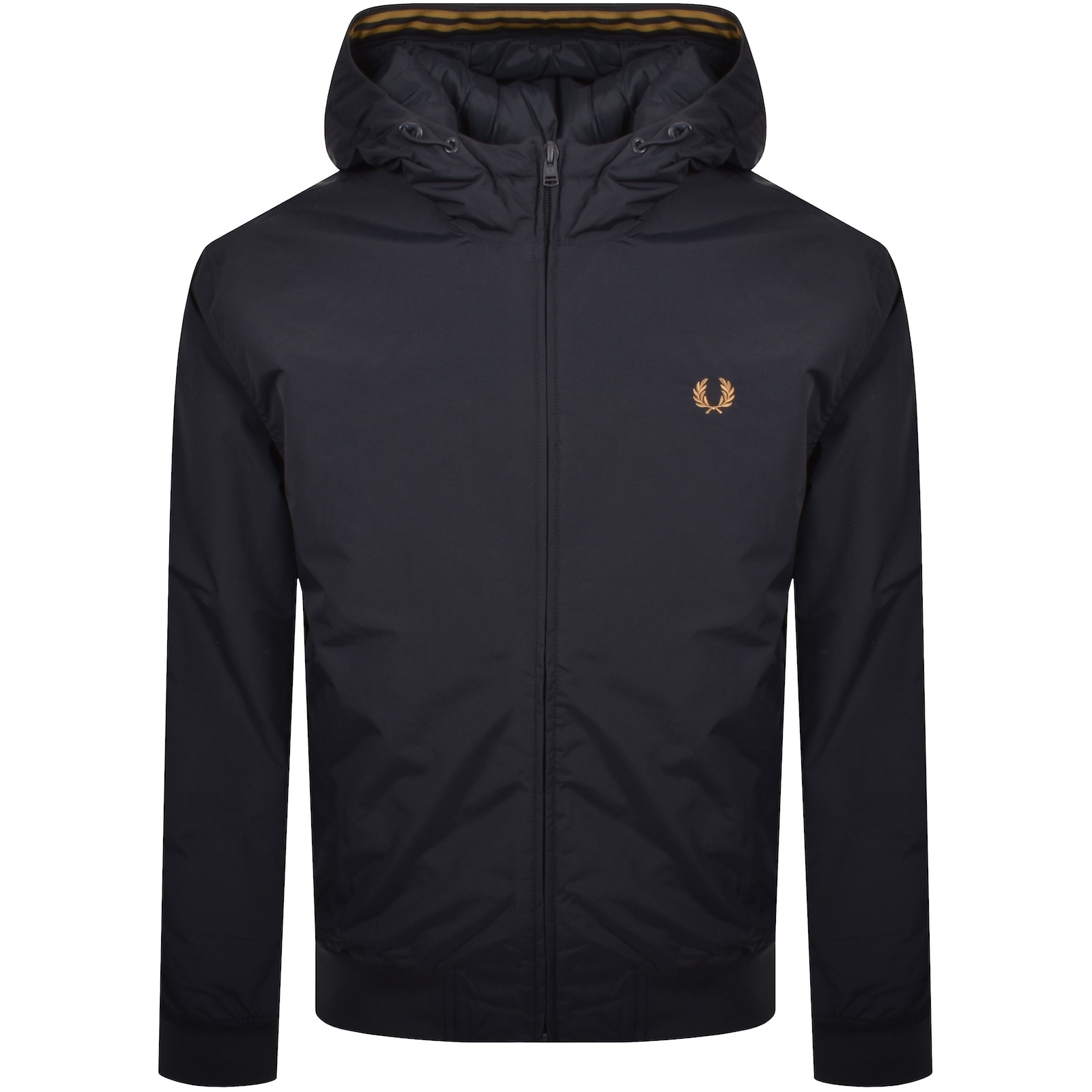 Fred Perry Brentham Hooded Jacket Navy In Blue