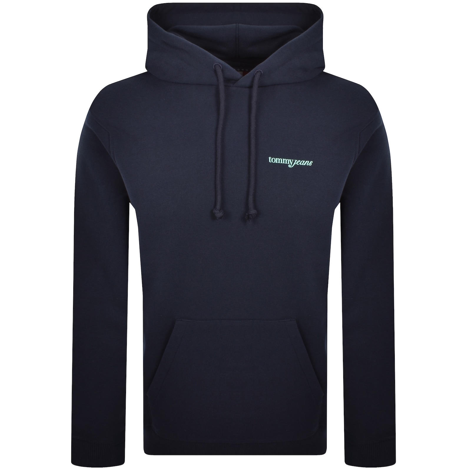Tommy Jeans Blur Script Hoodie Navy In Blue