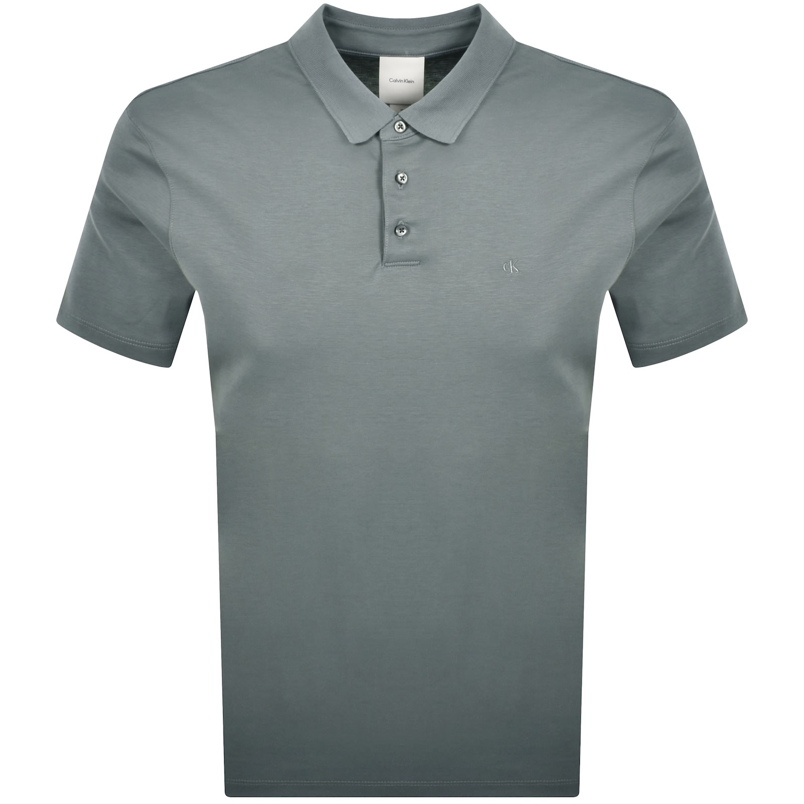 Calvin Klein Chest Emblem Polo Sedona Sage In Gray