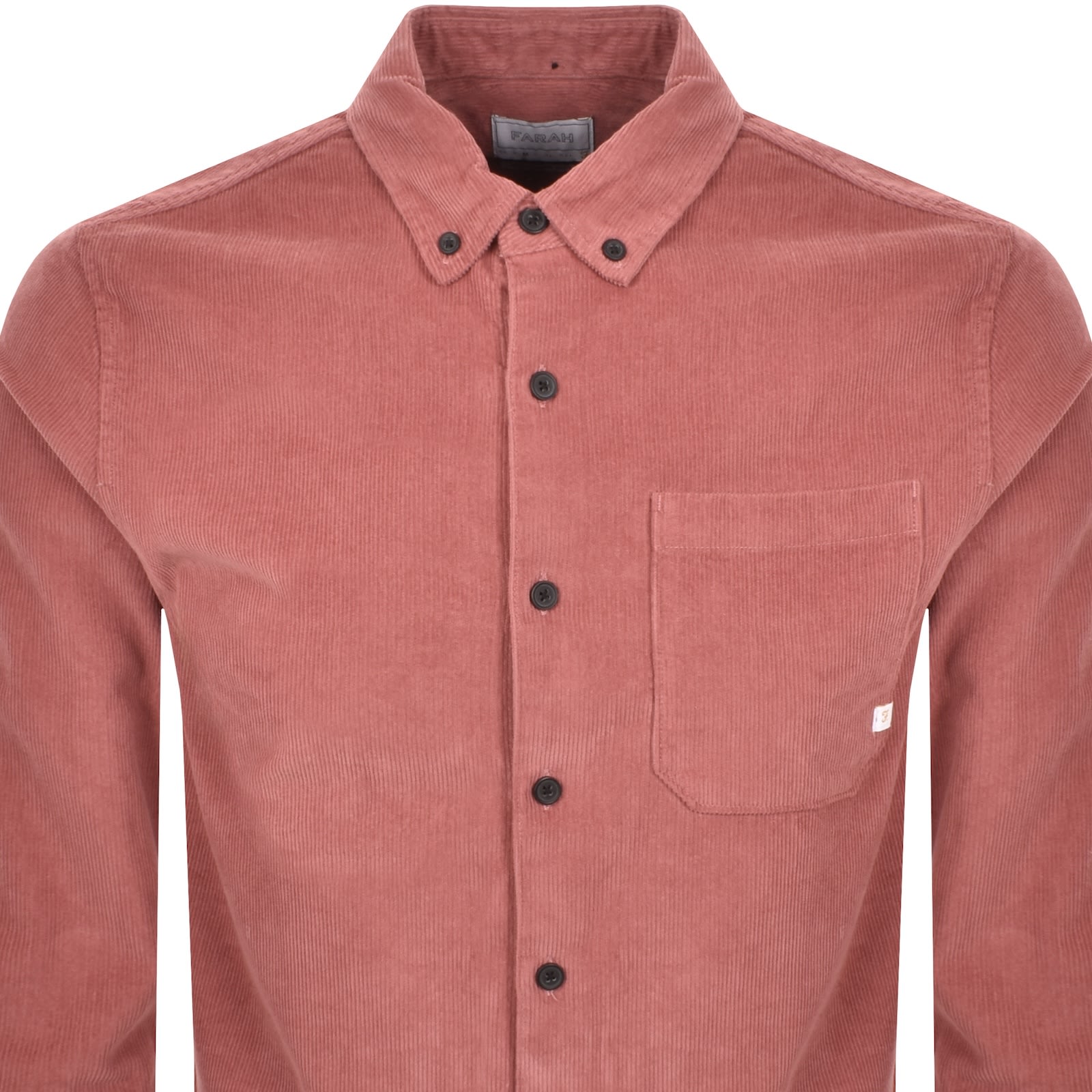 Farah Vintage Farah Spencer Cord Long Sleeve Overshirt Pink In Pink