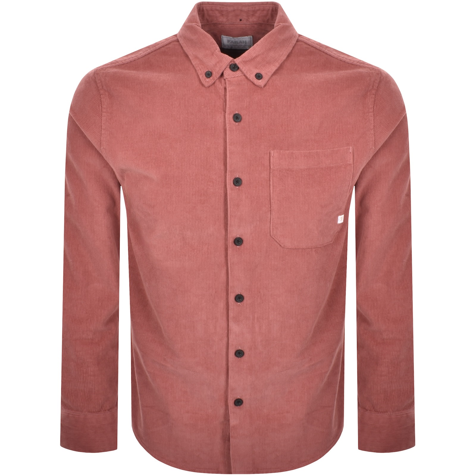 Farah Vintage Farah Spencer Cord Long Sleeve Overshirt Pink In Pink