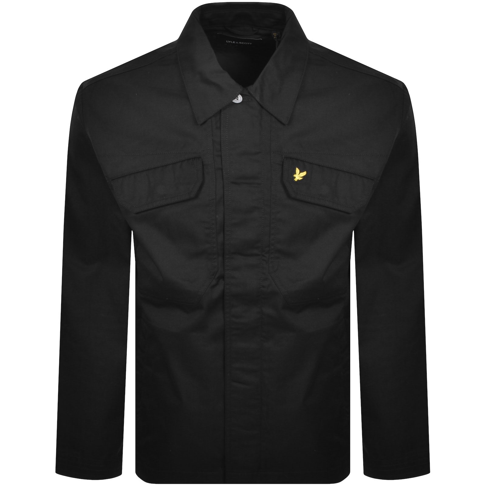 Lyle & Scott Lyle And Scott Pocket Overshirt Jet Black In Black