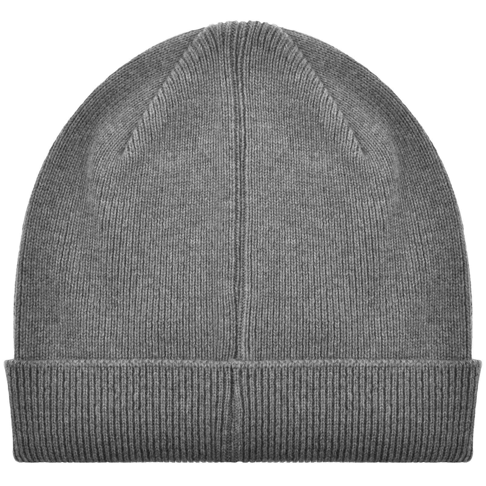 Paul Smith Rib Zebra Lambswool Beanie Hat Grey In Gray