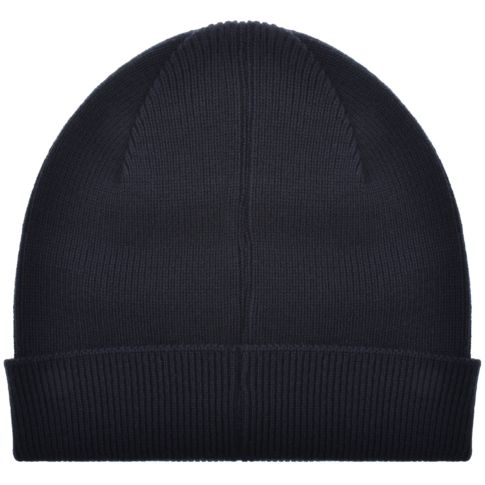 Paul Smith Rib Zebra Lambswool Beanie Hat Navy In Black