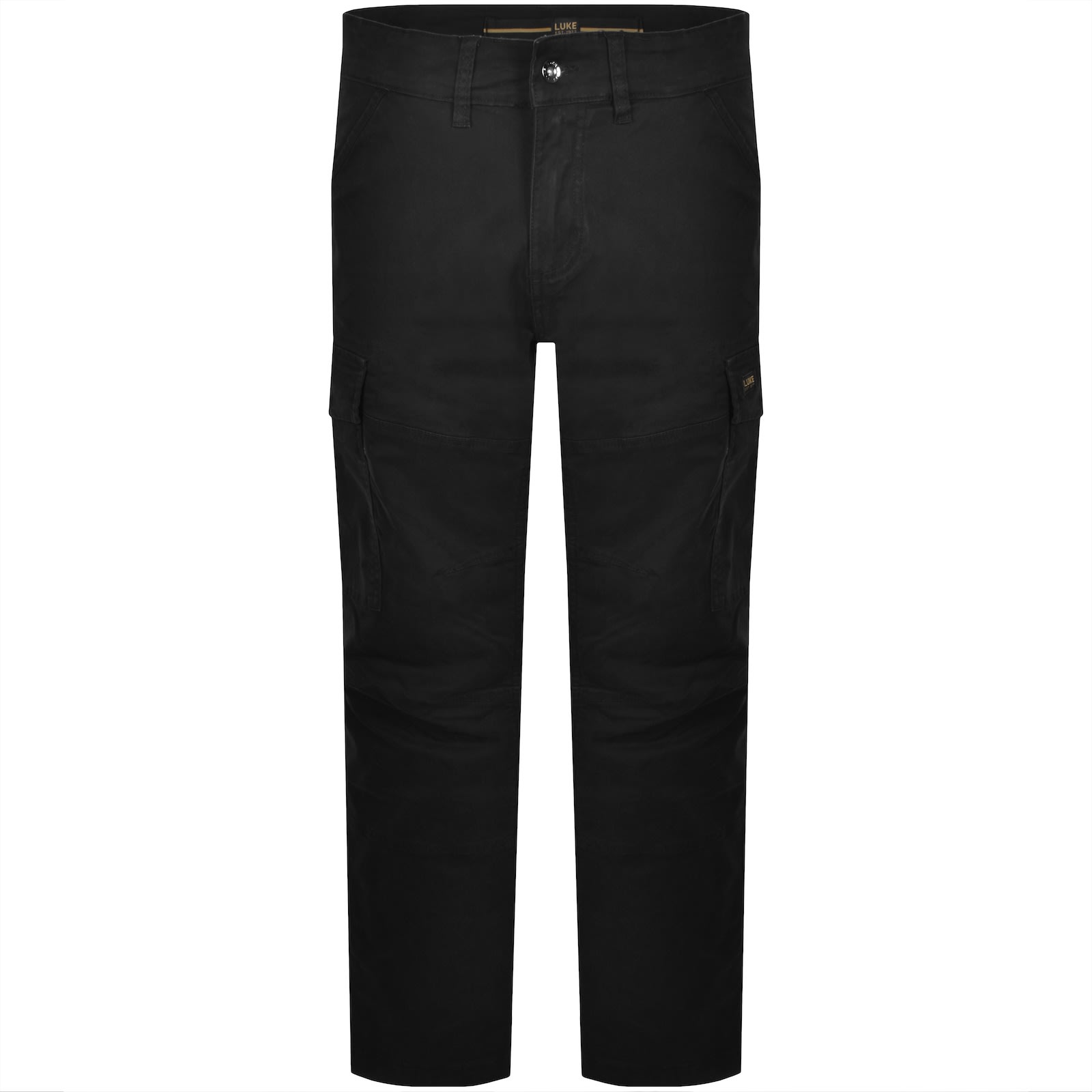 Luke 1977 Relaxed Panama Cargo Trousers Black In Black