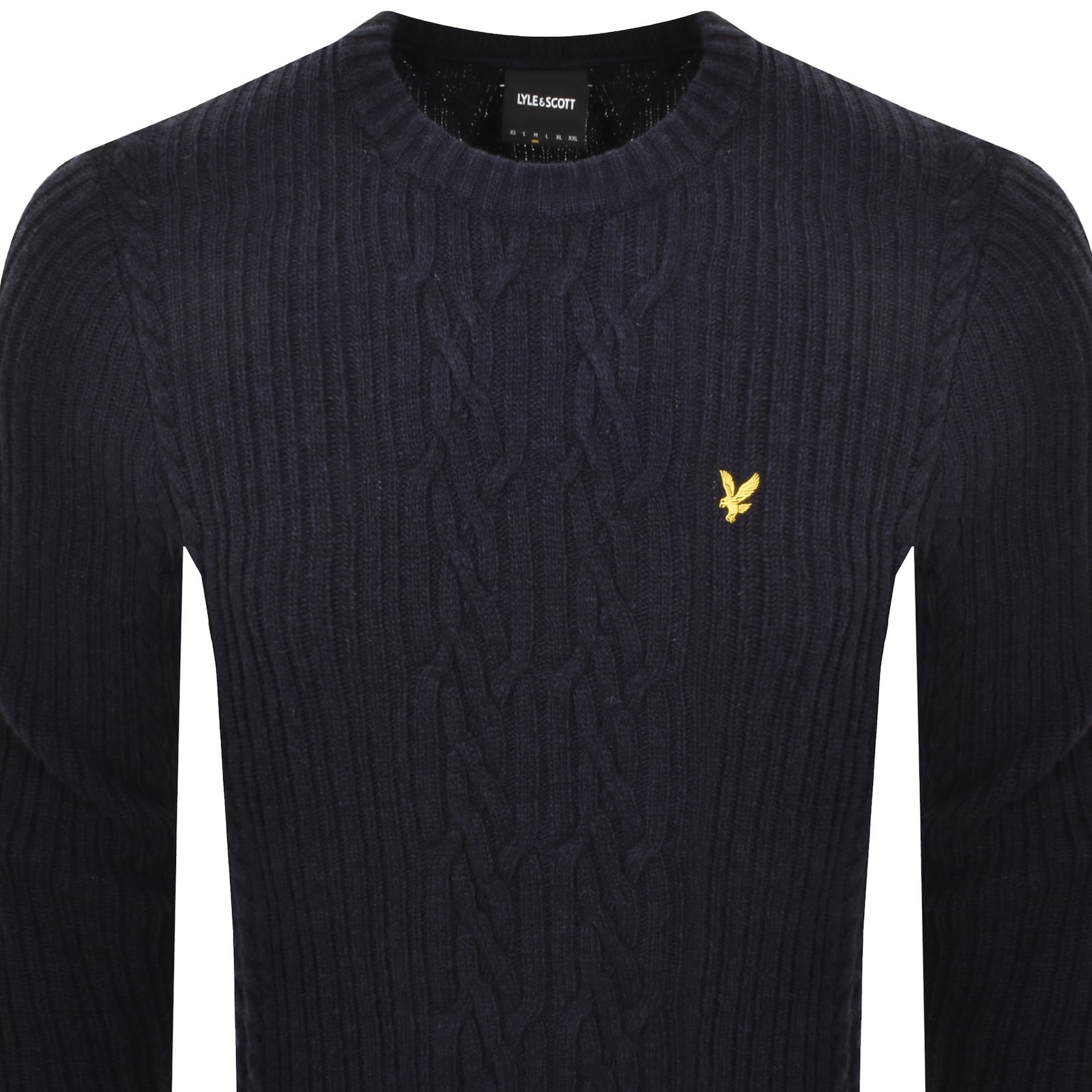 Lyle & Scott Lyle And Scott Cable Knit Jumper Navy In Black
