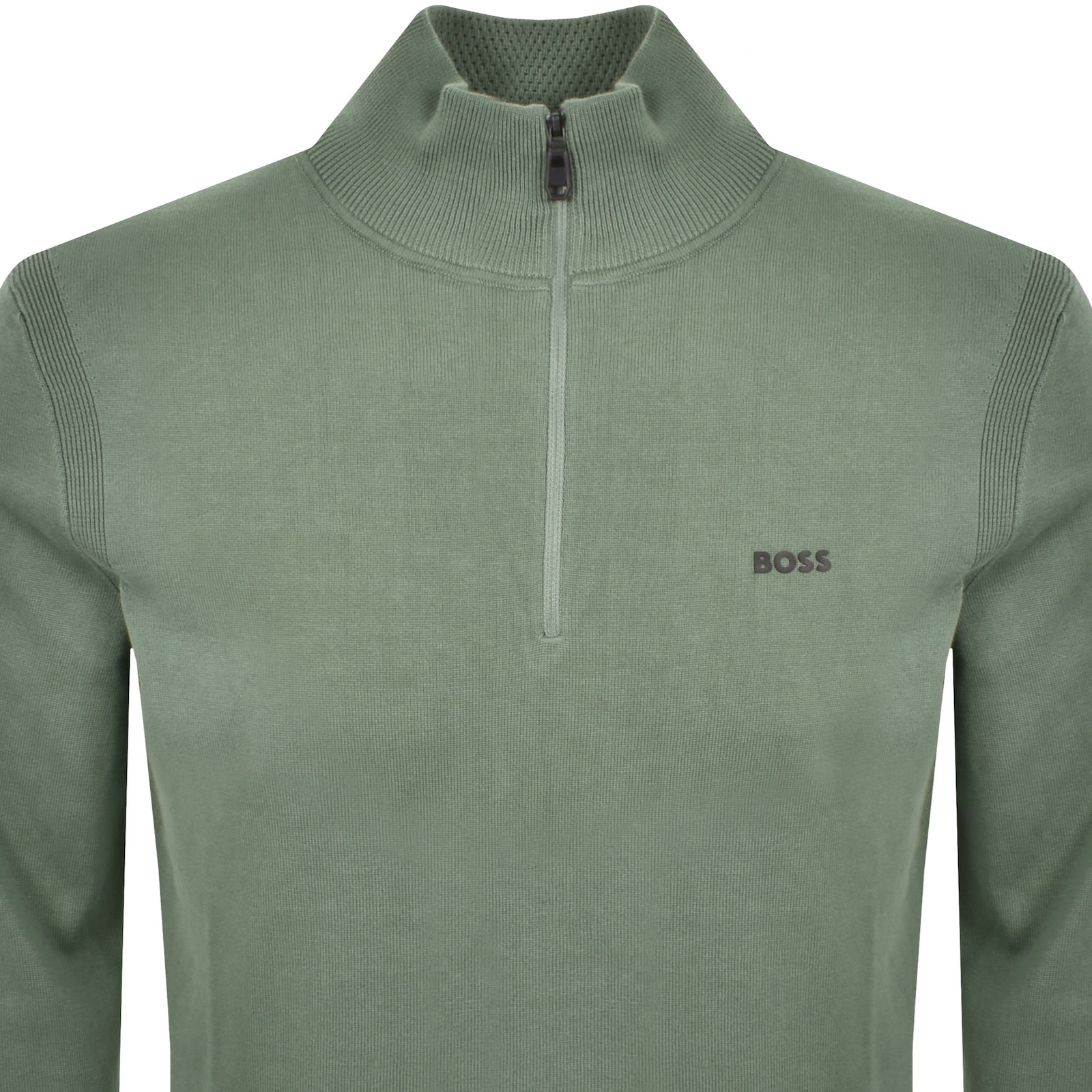Boss Athleisure Boss Ever X Quarter Zip Jumper Green In Green