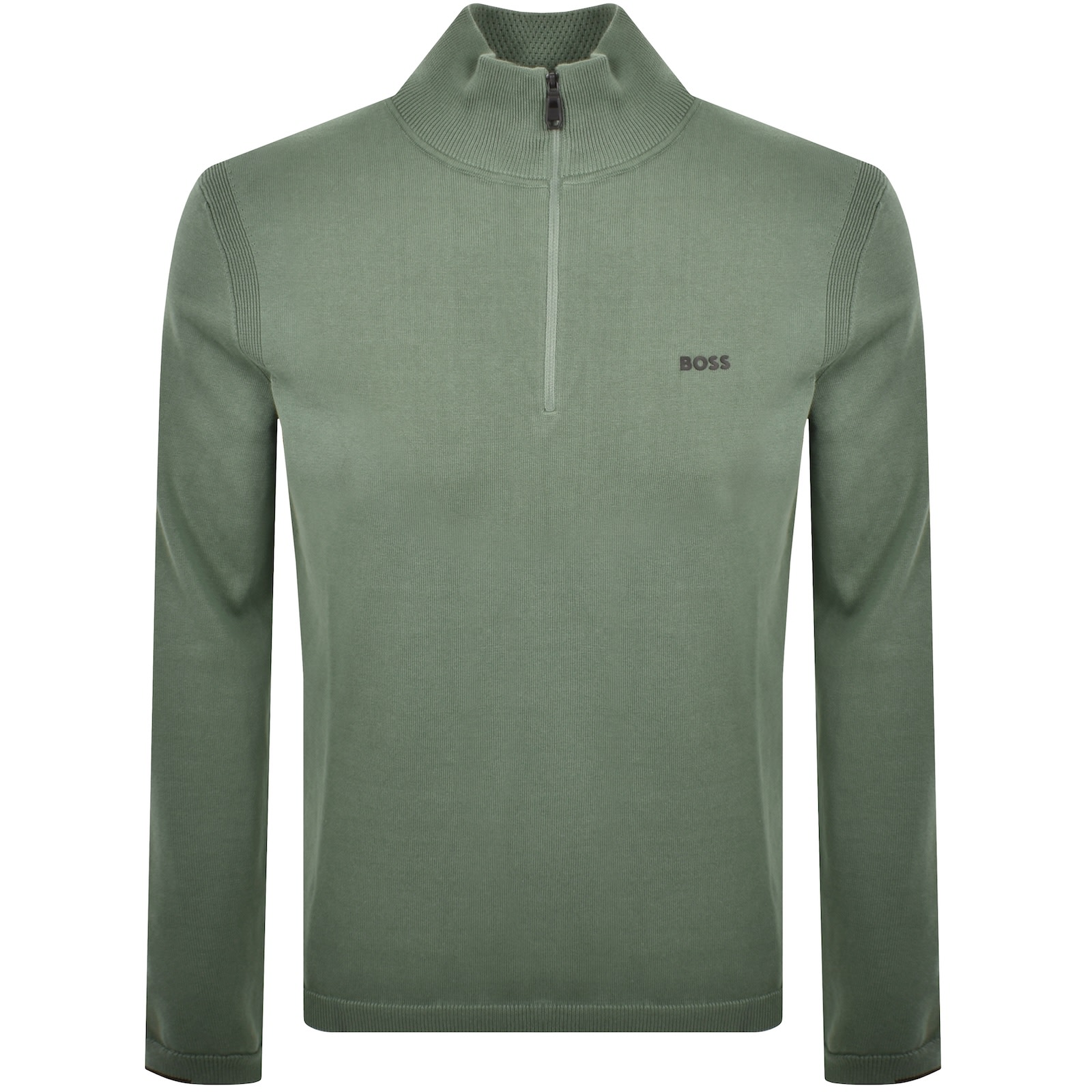Boss Athleisure Boss Ever X Quarter Zip Jumper Green In Green