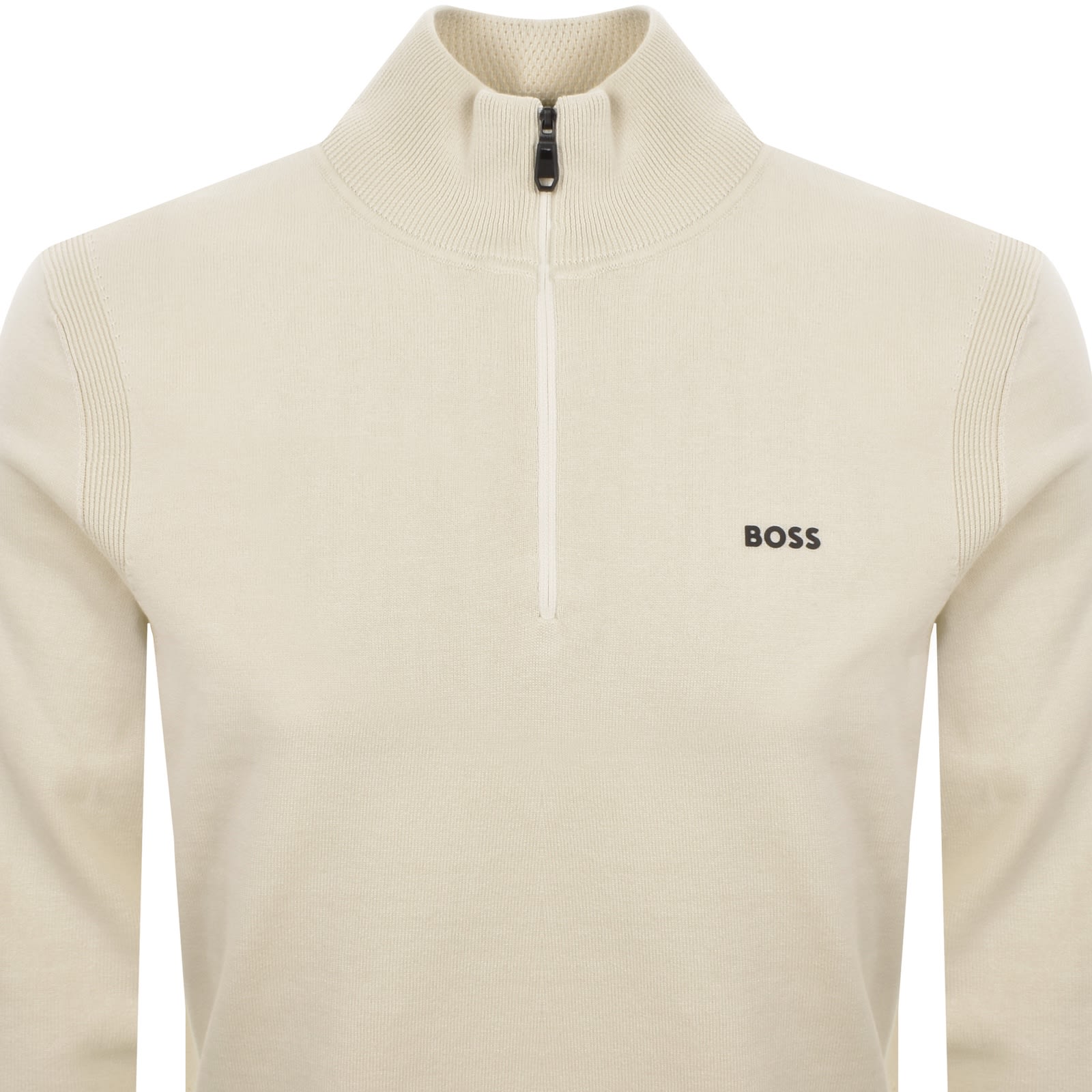 Boss Athleisure Boss Ever X Quarter Zip Jumper Open White In White