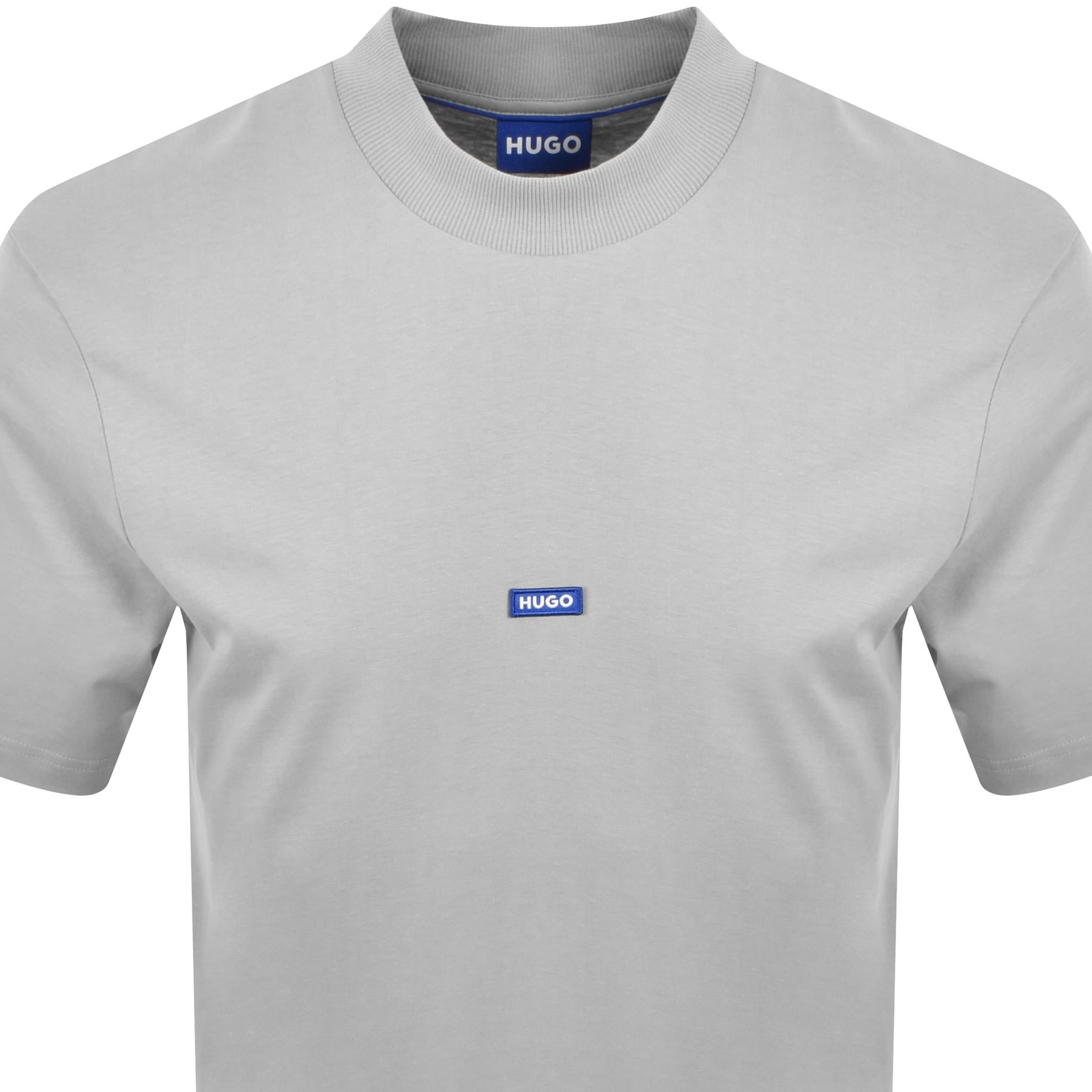 Hugo Blue Nieros Logo T Shirt Grey In Gray