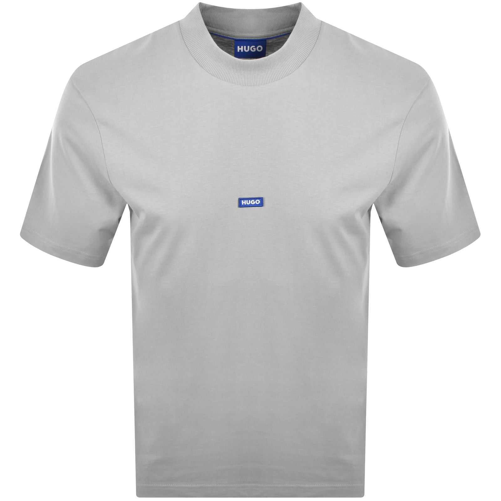 Hugo Blue Nieros Logo T Shirt Grey In Gray