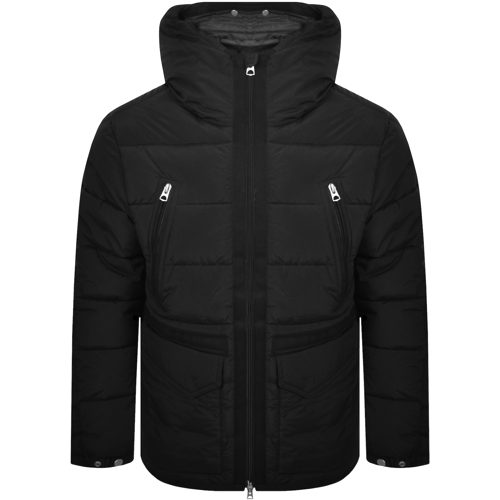Replay Padded Jacket Black In Black